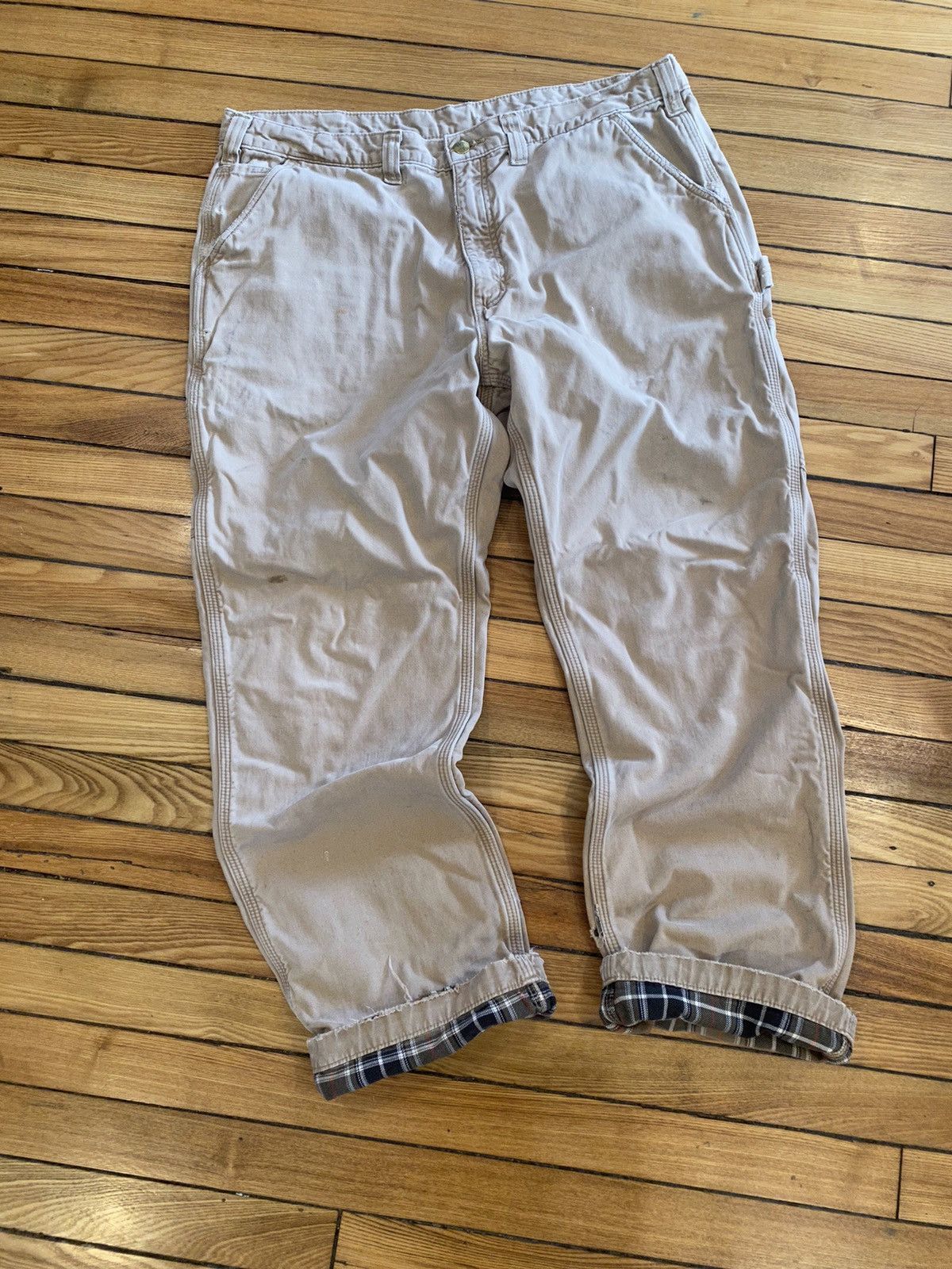 Carhartt Carhartt blanket lined distressed work pants 40-32 Size US 40 / EU 56 - 1 Thumbnail