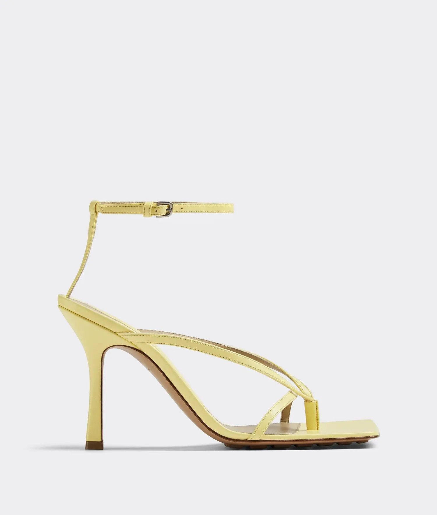 Bottega Veneta o1n1vont1224 Stretch Lace Up Sandals in Lemonade Size US 11.5 / IT 41.5 - 1 Thumbnail