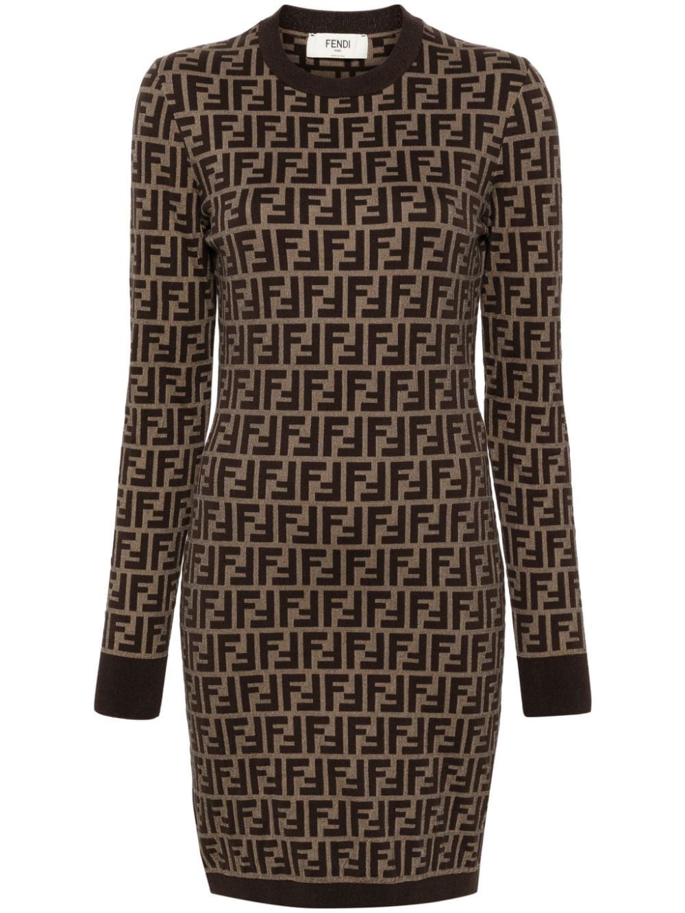 Fendi FF COTTON MINI DRESS Size S / US 4 / IT 40 - 1 Thumbnail