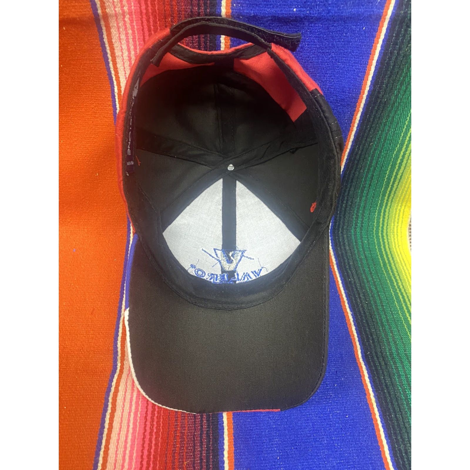 Vintage Valero Pit Stop Adjustable Hat Cap Racing Black W/ Red, White & Blue Embroidered Mens One Size Black Baseball Cap Adjustable Cap Embroidered Branded Size ONE SIZE - 5 Thumbnail
