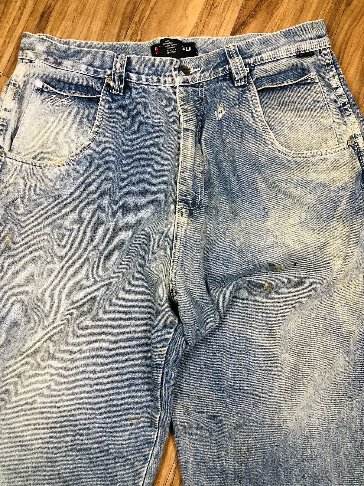Fubu Fubu Denim Distresses Jeans (21) Size US 35 - 3 Thumbnail