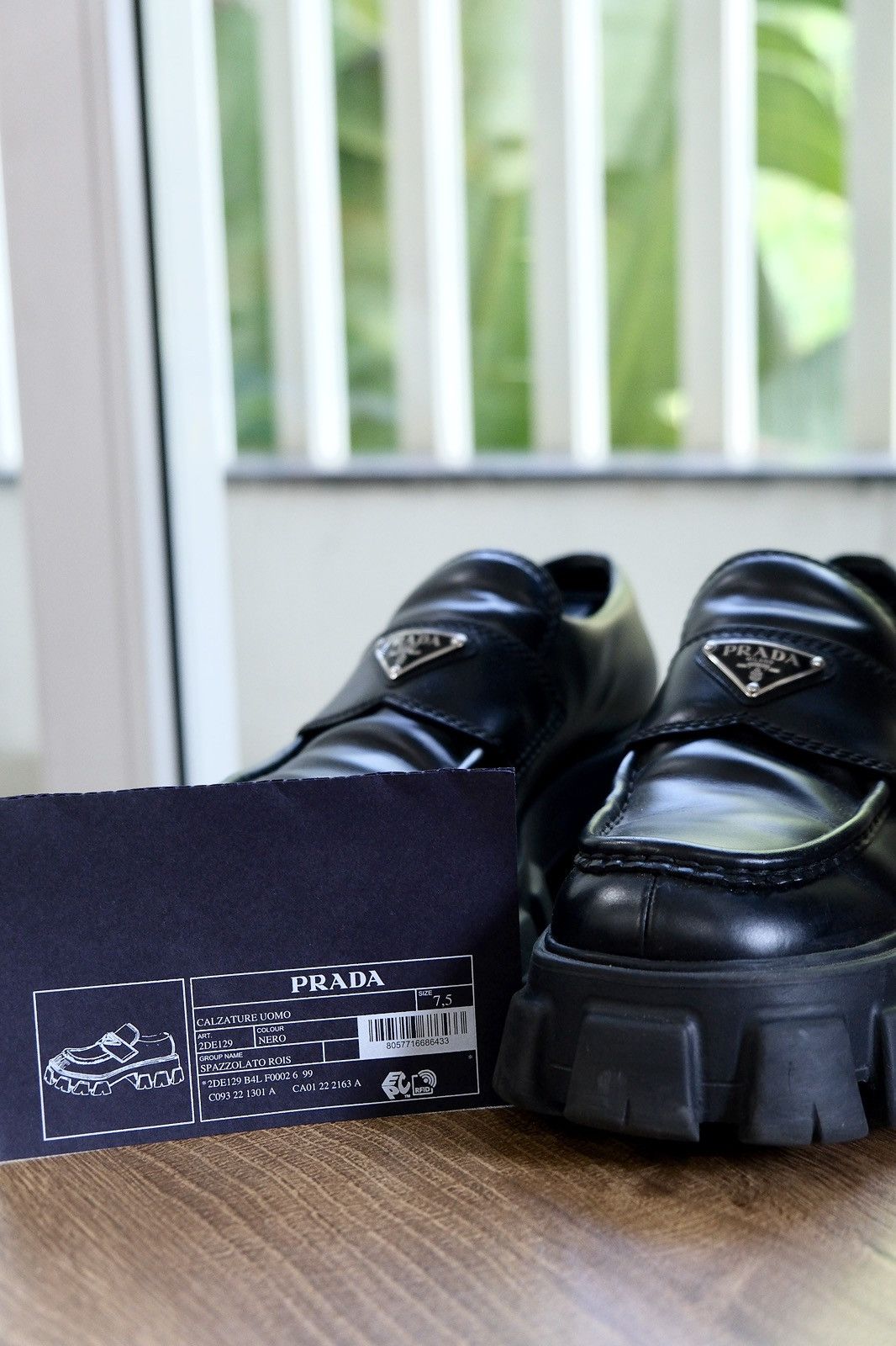 Prada Prada Monolith Brushed Leather Loafers Size US 8.5 / EU 41-42 - 2 Thumbnail