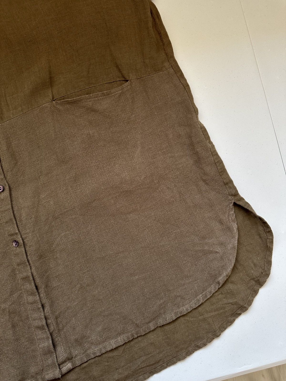Gudrun Sjoden GUDRUN SJODEN Oversized Dress Shirt Linen Designer Size L / US 10 / IT 46 - 12 Thumbnail