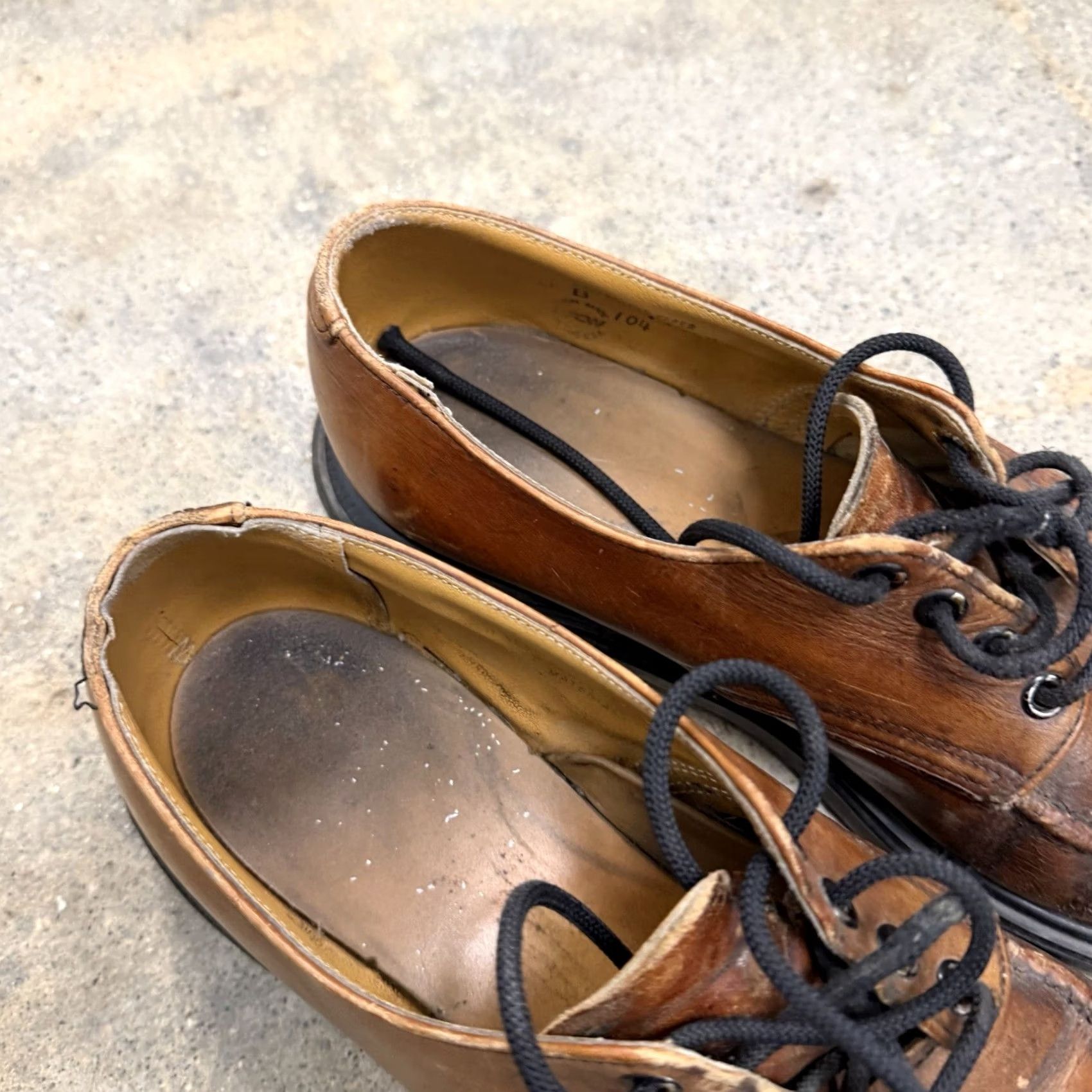 Red Wing VINTAGE Red Wing USA 104 Postman Boots Mens 10 B Distressed Moc Toe SuperSole Leather Derby Workwear USA 90s Size US 9 / EU 42 - 7 Thumbnail