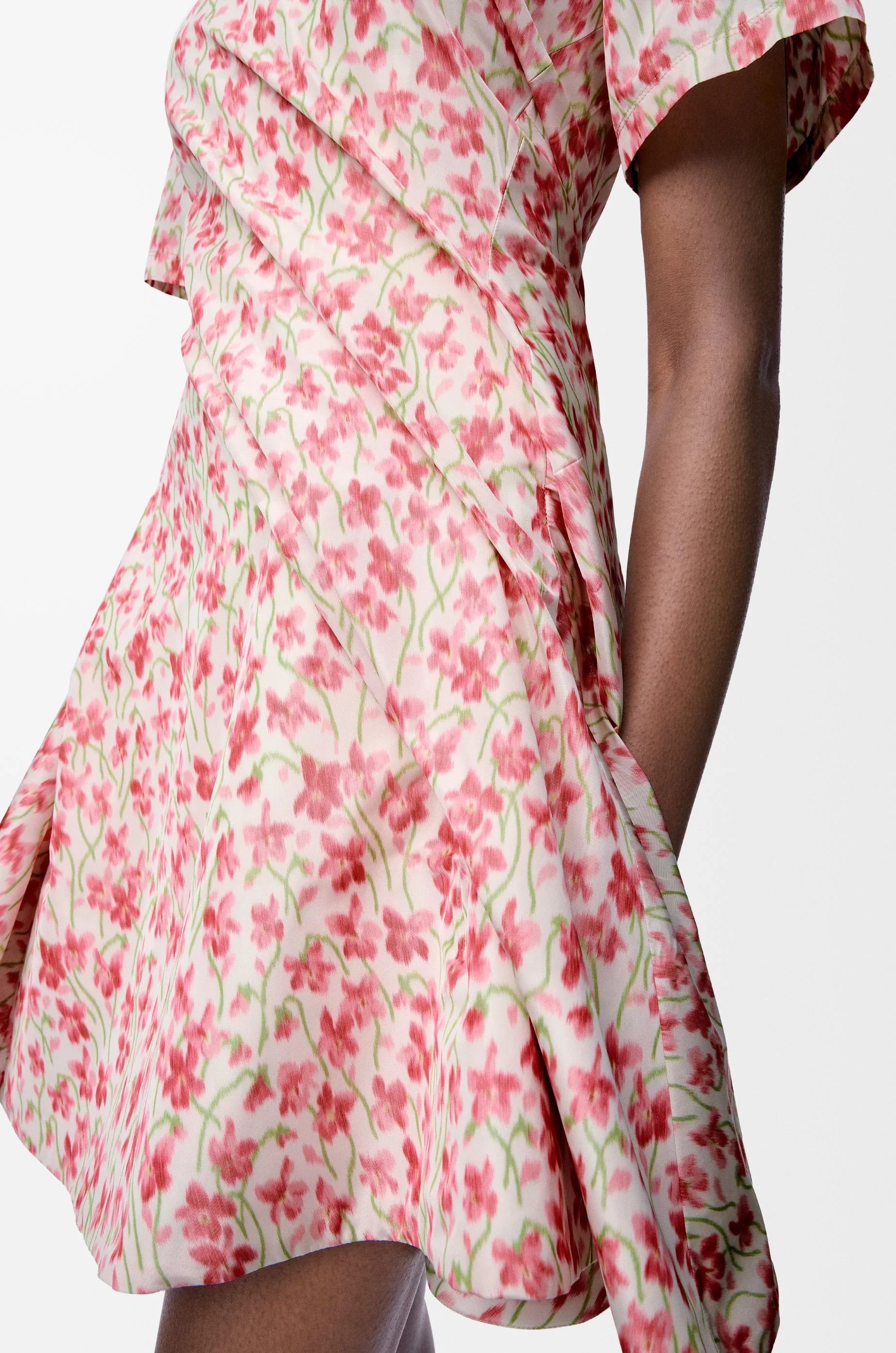 Loewe o1in1g0526 Twisted Dress in Silk Blend Taffeta in Multicolor Size M / US 6-8 / IT 42-44 - 4 Thumbnail