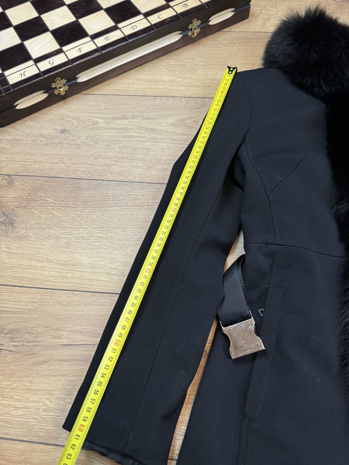 Prada Nylon coat blue fox fur Prada original rare luxury item Size S / US 4 / IT 40 - 11 Thumbnail