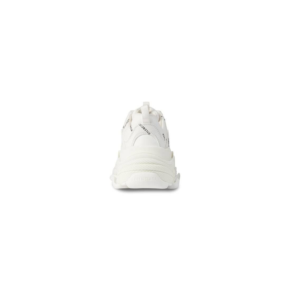 Balenciaga o1srvl11e0225 Triple S Sneakers Allover Logo in White Size US 11 / IT 41 - 2 Thumbnail