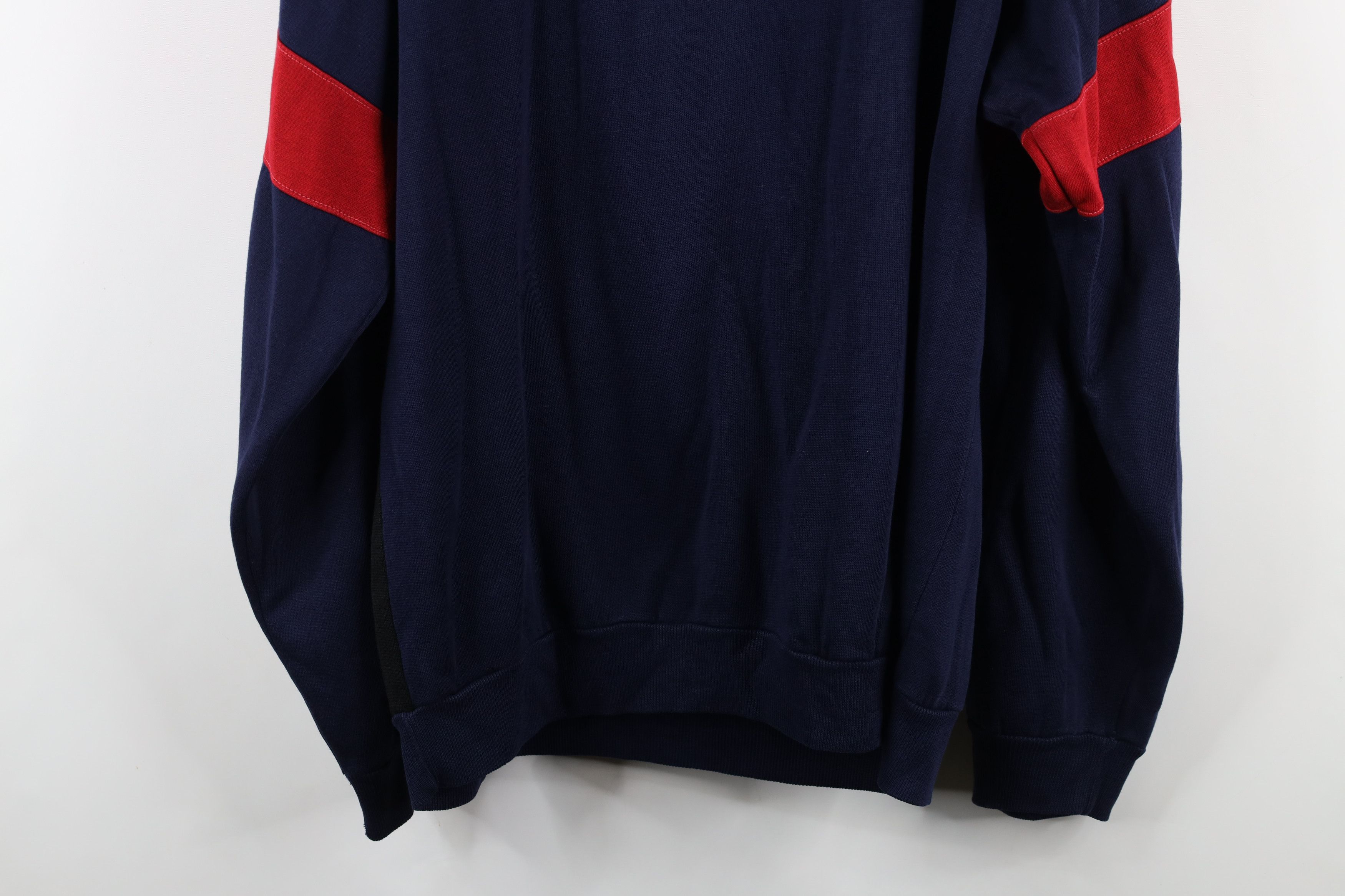 Vintage Vintage 90s Streetwear Block Half Zip Pullover Sweatshirt Size US XL / EU 56 / 4 - 14 Thumbnail