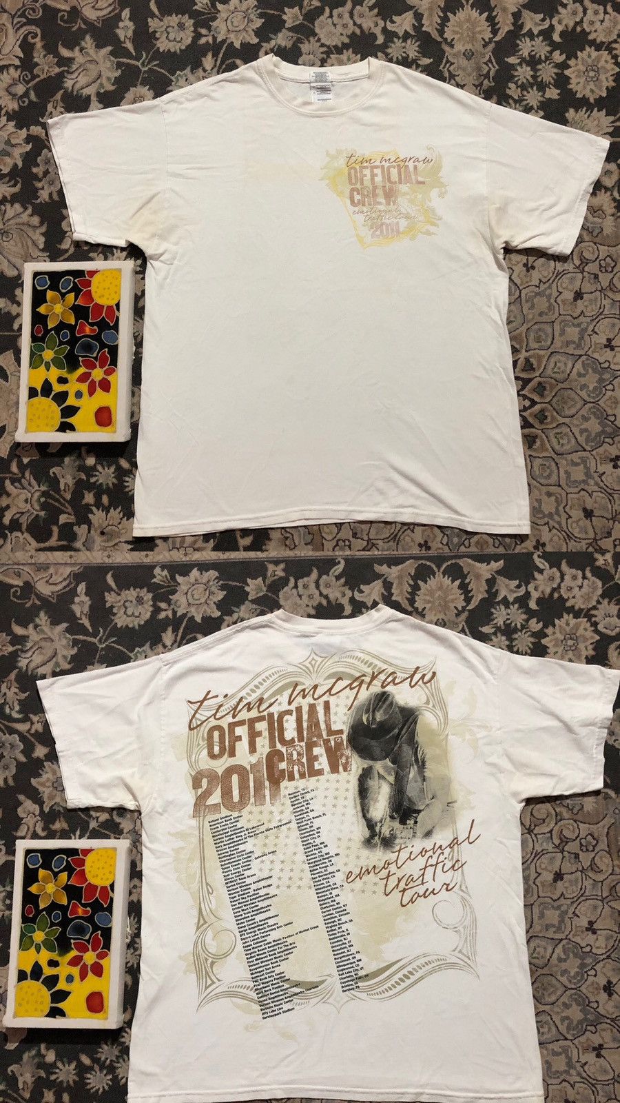 Band Tees × Vintage TIM MCGRAW OFFICIAL CREW TOUR 2011 Size US L / EU 52-54 / 3 - 1 Thumbnail