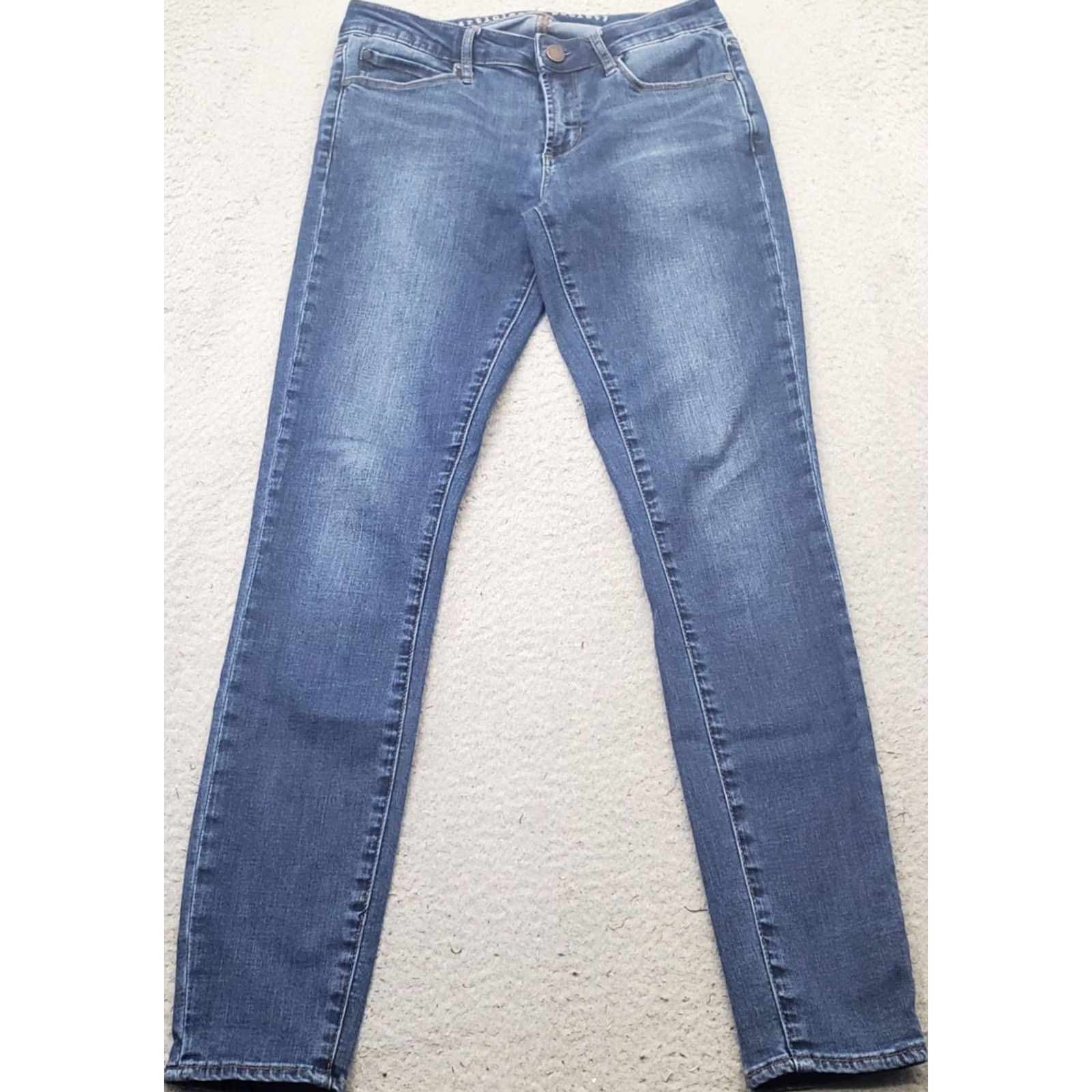 Vintage Articles Of Society Skinny Jeans Womens 27 Blue Denim Faded 5-Pocket Streetwear Size 27" / US 4 / IT 40 - 2 Thumbnail