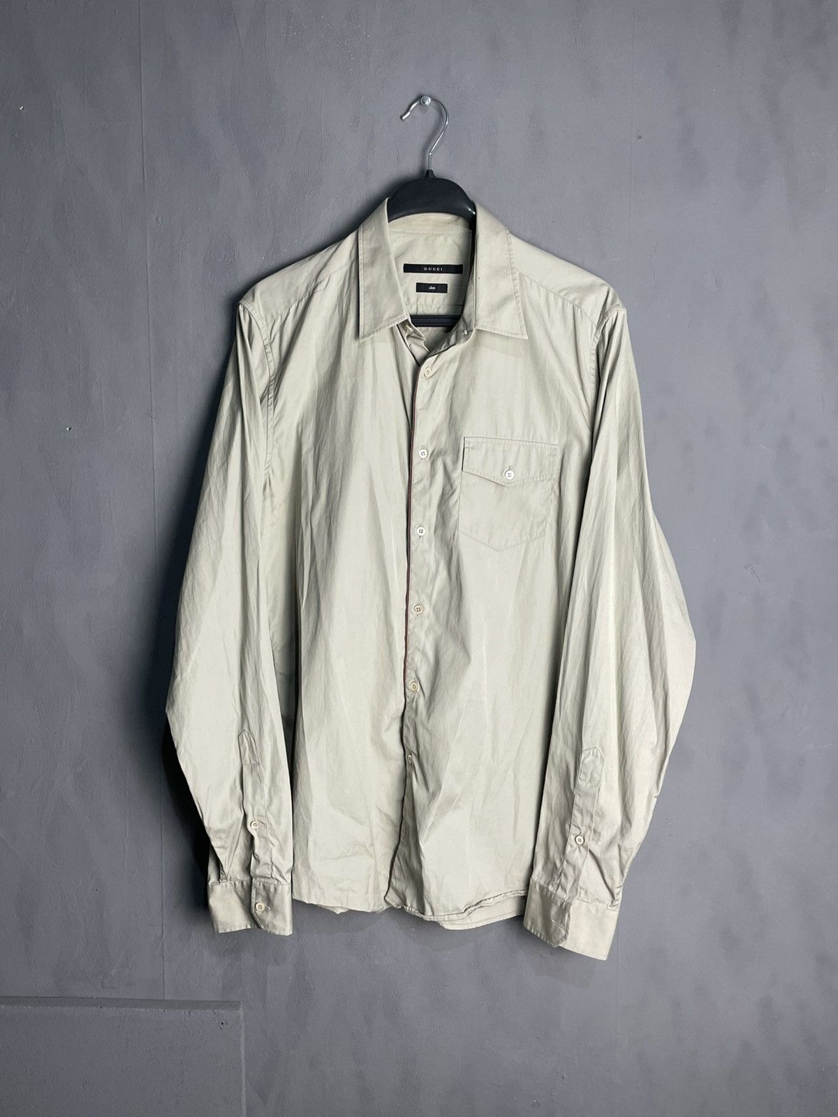 Gucci Gucci Shirt Button Up Long Sleeve Tom Ford Era Size US M / EU 48-50 / 2 - 1 Thumbnail