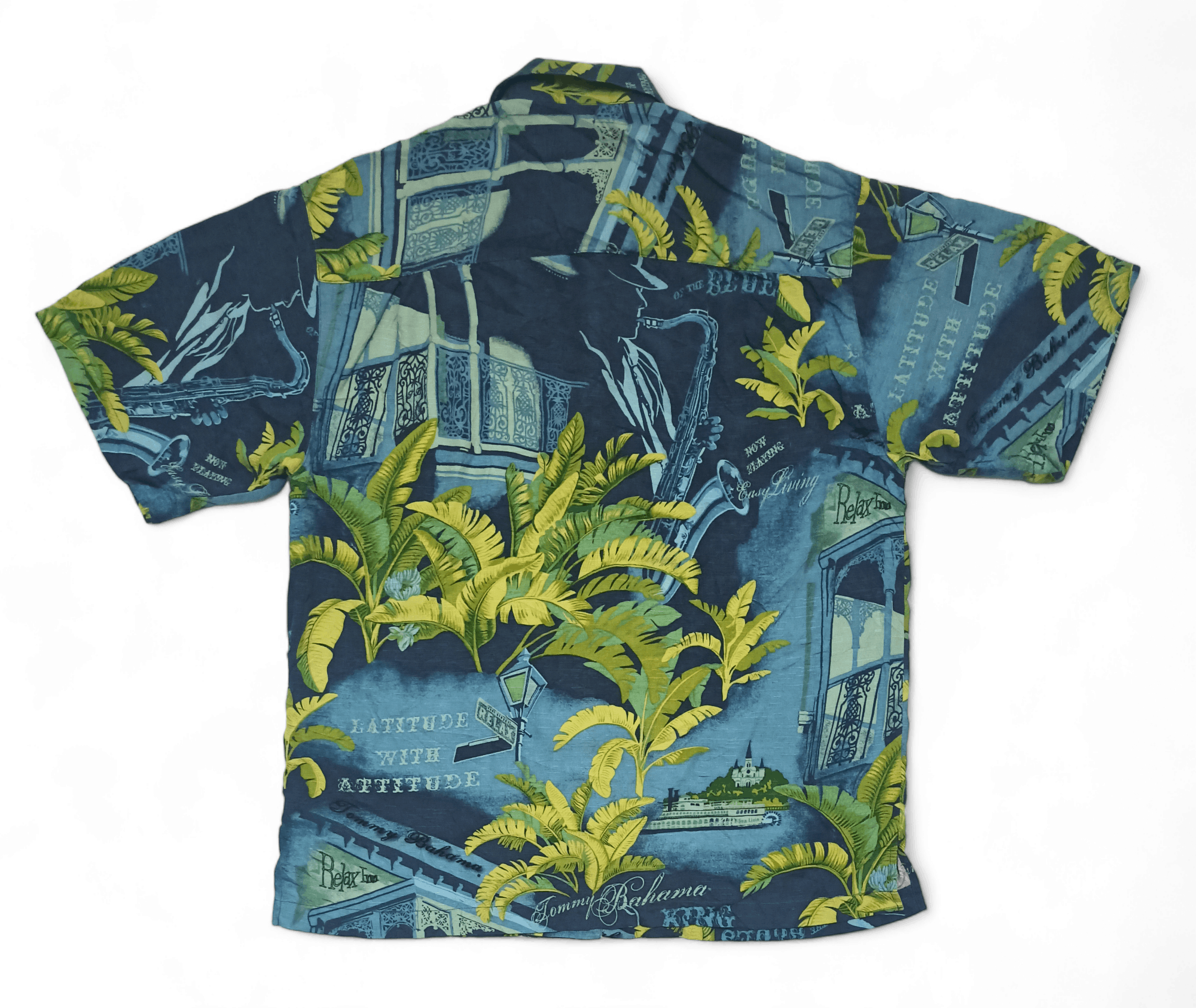 Tommy Bahama Tommy Bahama Iconic King of the Blues Music Hawaiian Shirt Size US M / EU 48-50 / 2 - 2 Thumbnail