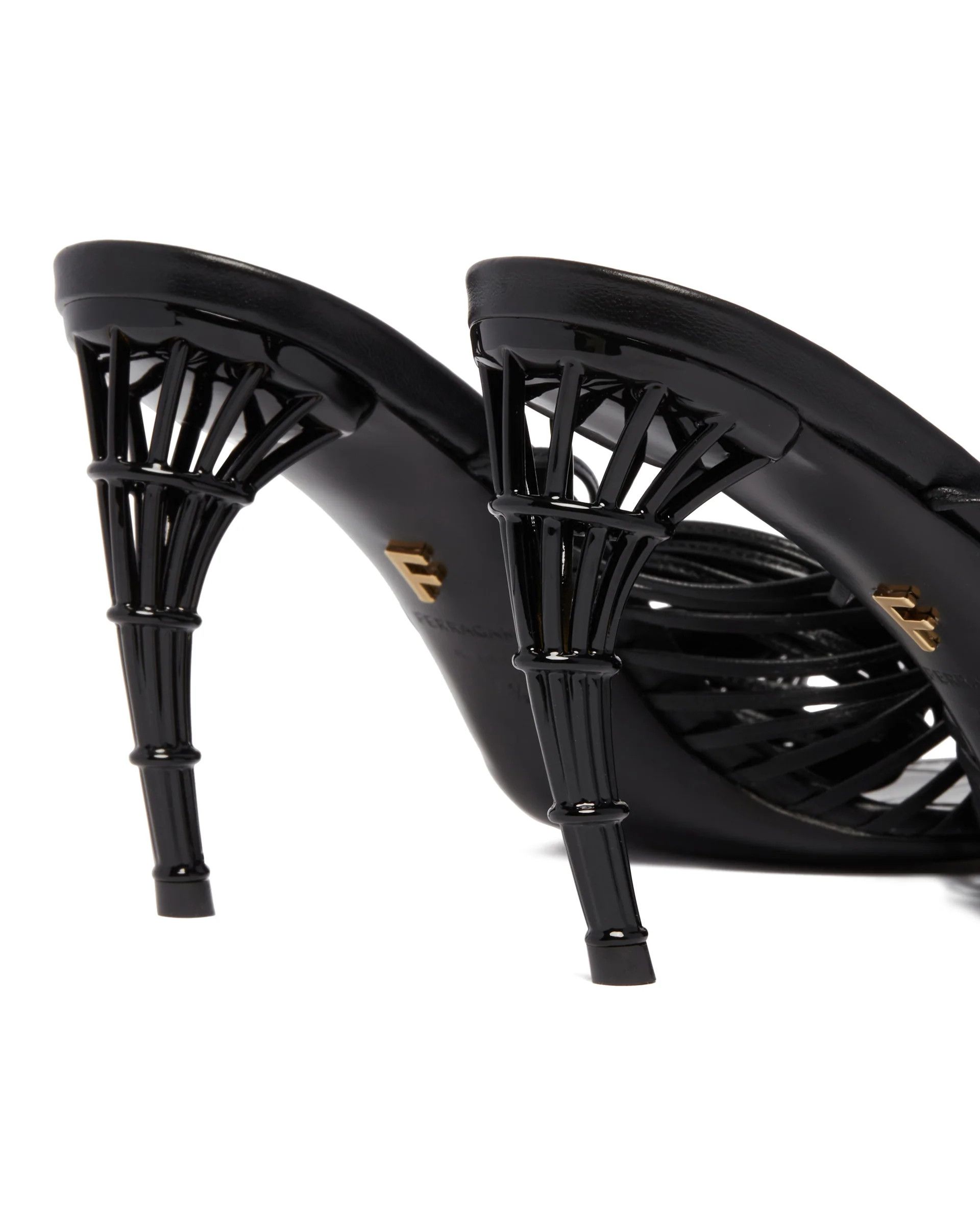 Salvatore Ferragamo o1s1rm0924 Cage Heel Sandal in Black Size US 9.5 / IT 39.5 - 5 Thumbnail