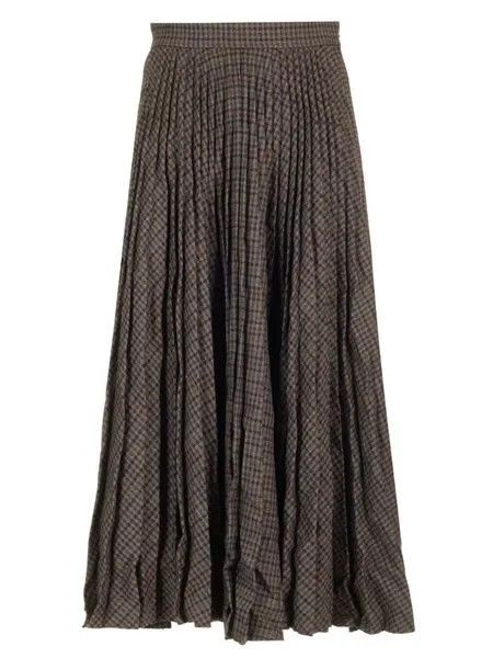 Balenciaga o1s1wg110126 Creased Pleated Skirt in Multicolor Size 26" / US 2 / IT 38 - 1 Thumbnail