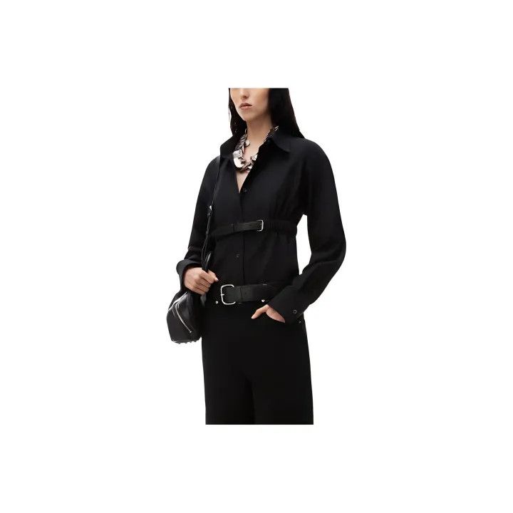 Alexander Wang Alexander Wang Black Button-Up Long Sleeve Shirt 0079 Size XS / US 0-2 / IT 36-38 - 1 Thumbnail