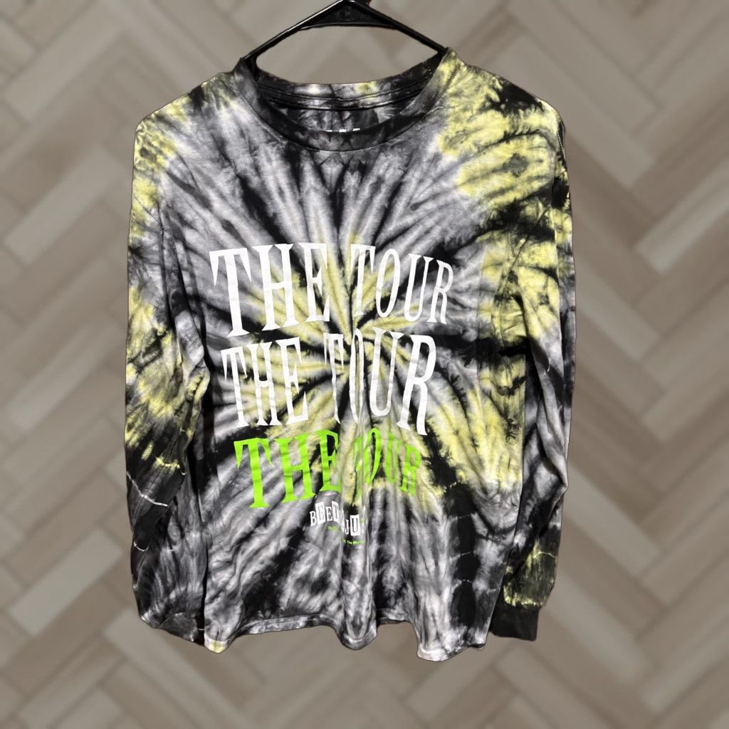 Vintage Beetlejuice The Musical Tour Long Sleeve Tie Dye Shirt M Beetlejuice Unisex Adults Crew Neck Black Cotton Shirt Music Wardrobe Size US M / EU 48-50 / 2 - 1 Thumbnail
