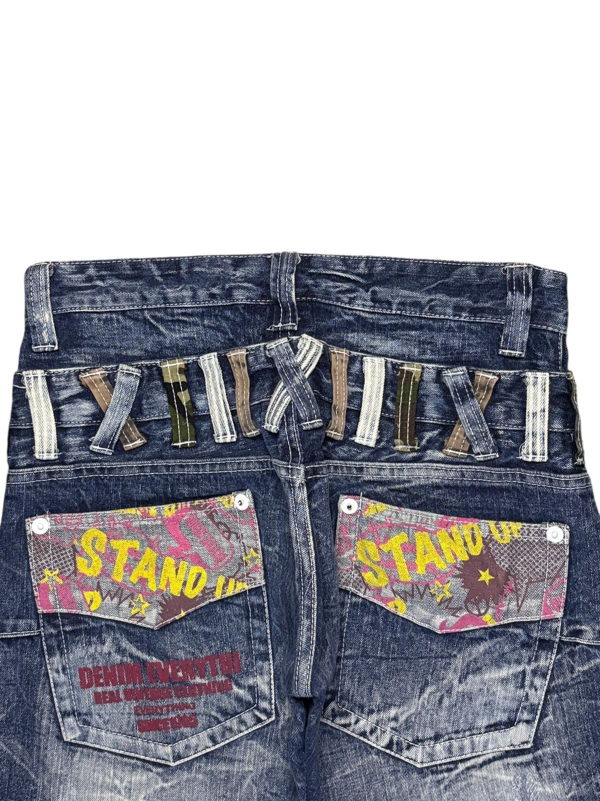 Japanese Brand Vintage Japanese Double Focus Double Waist Printed Jeans Size US 30 / EU 46 - 8 Thumbnail