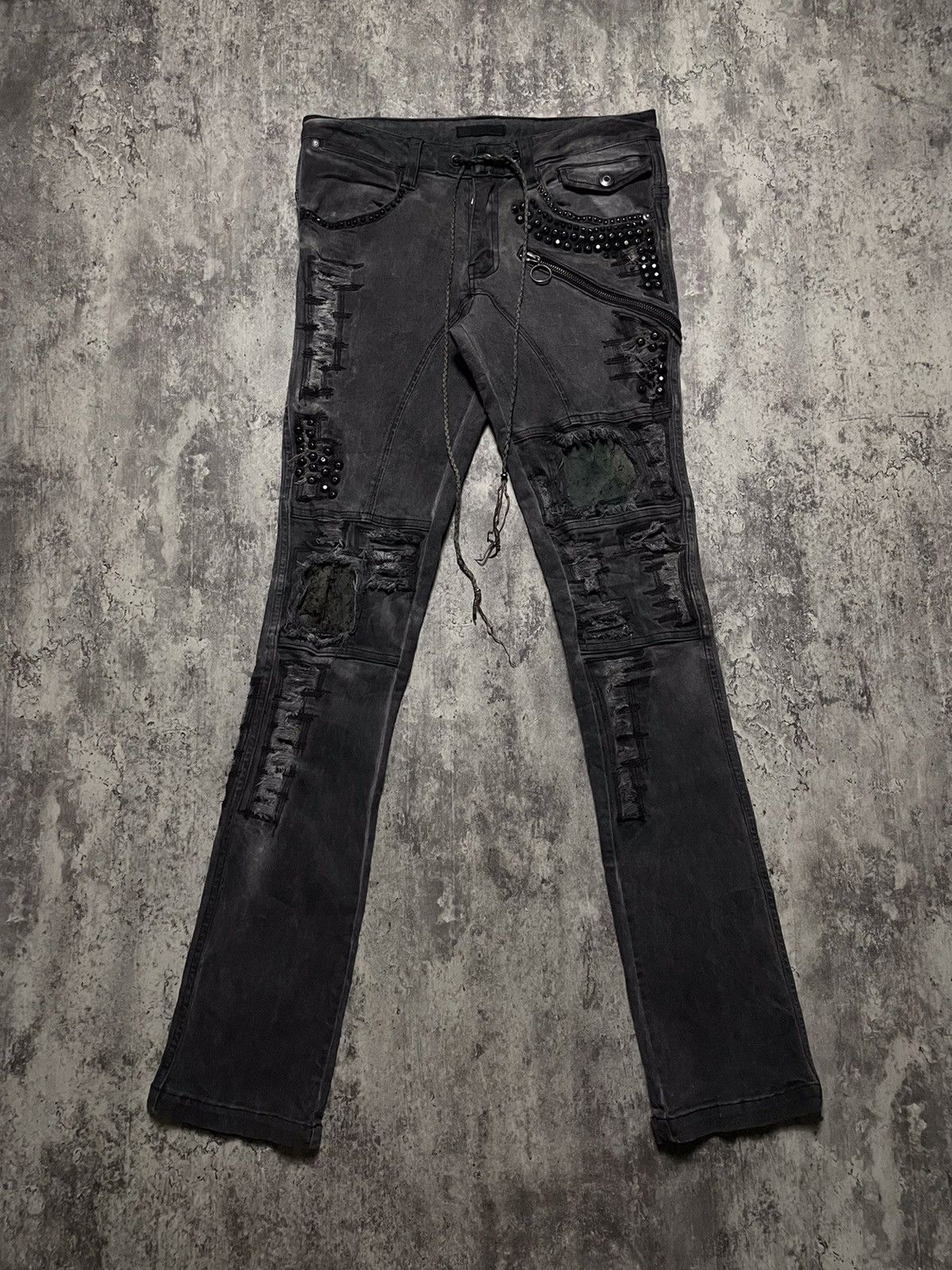 KMRii KmRii Studded Crush Denim Pants | Grailed