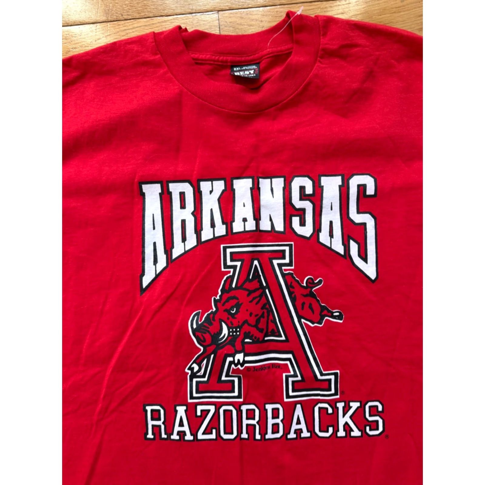 Vintage VINTAGE Arkansas Razorbacks Graphic Single Stitch T-Shirt XXL Red 90s Mens Shirt Size US XXL / EU 58 / 5 - 3 Thumbnail