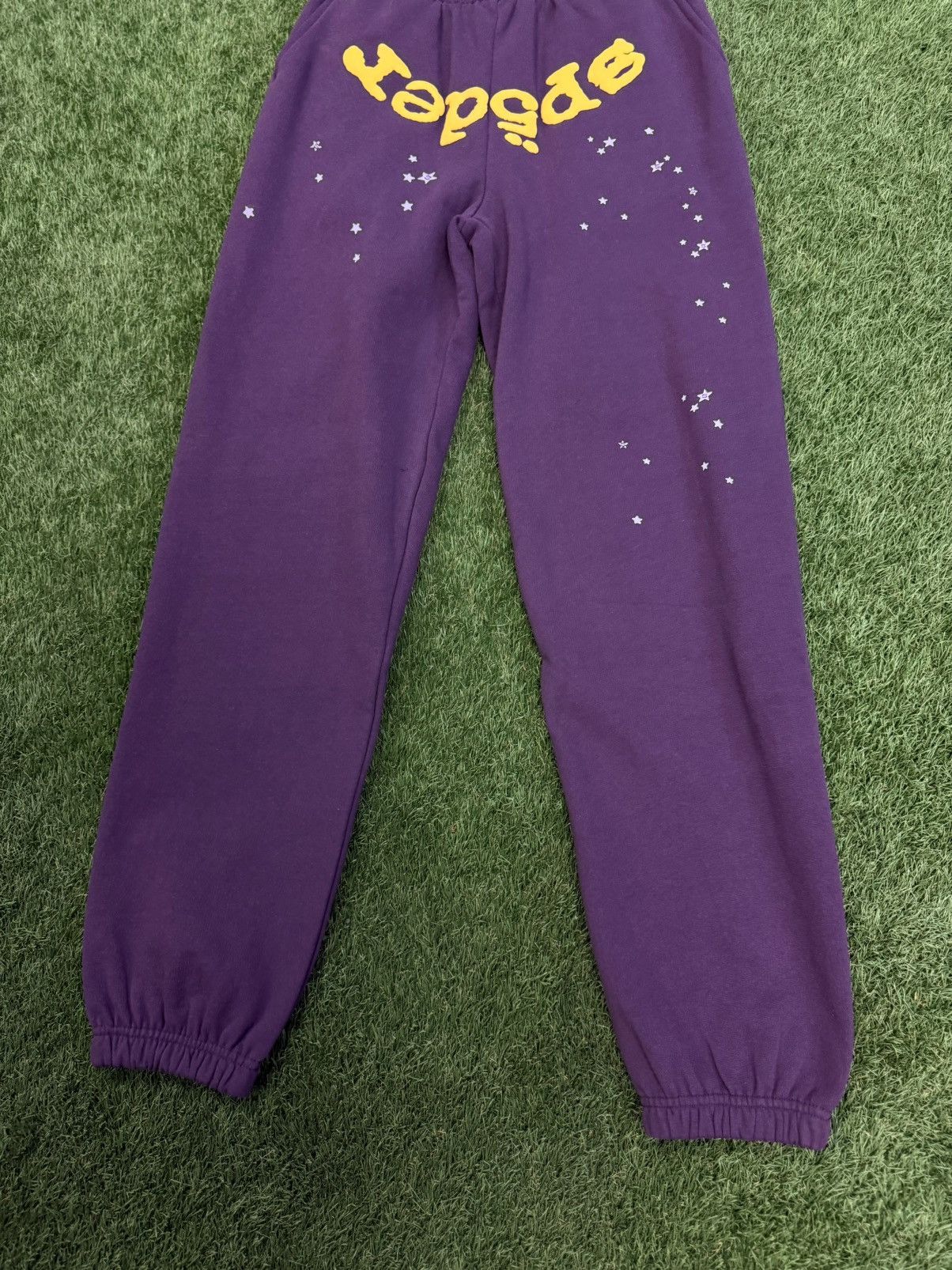 Sp5der Sp5der Worldwide Purple Yellow Sweatpants Size S (NEW) Size US 30 / EU 46 - 2 Thumbnail