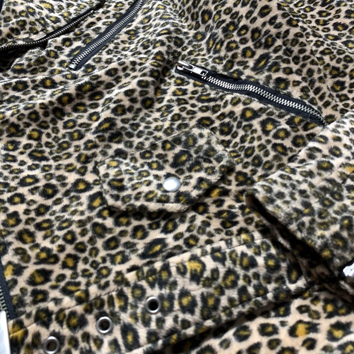 Vintage Devil N Bass Asymmetrical Leopard Bikers Jacket Lgb Style Size US L / EU 52-54 / 3 - 11 Thumbnail