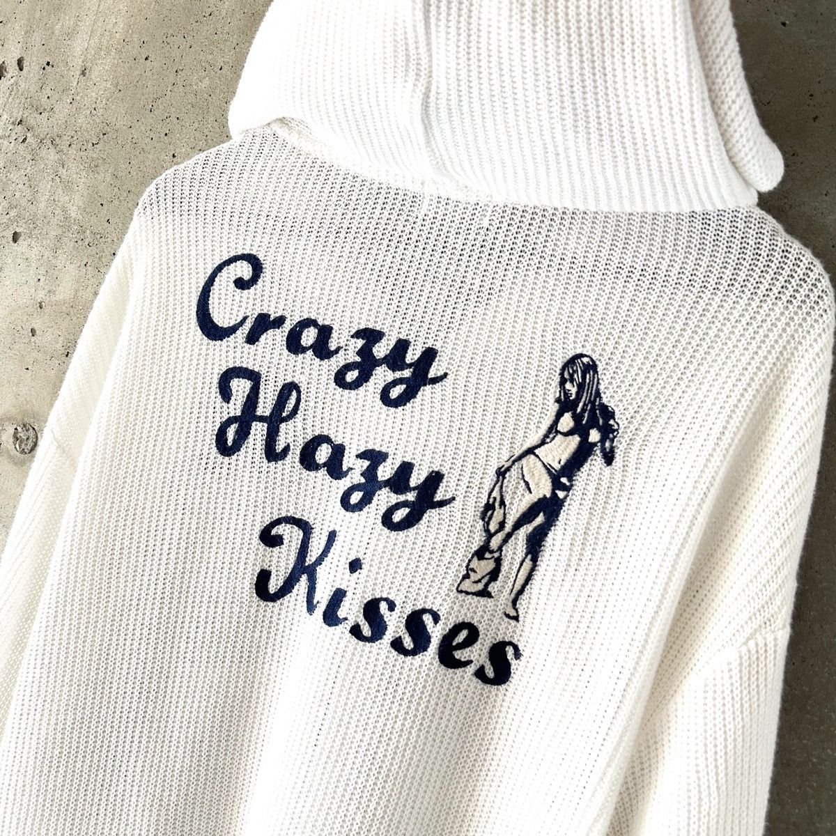 Hysteric Glamour 2000’s CRAZY HAZY KISSES Knit Zip Up Hoodie Size US L / EU 52-54 / 3 - 1 Thumbnail