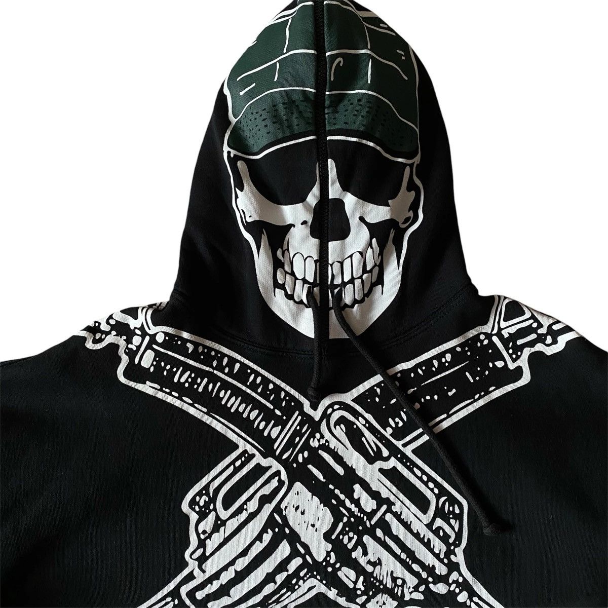 Vetements AW18 Vetements Misplaced Skull Hoodie Black | Grailed