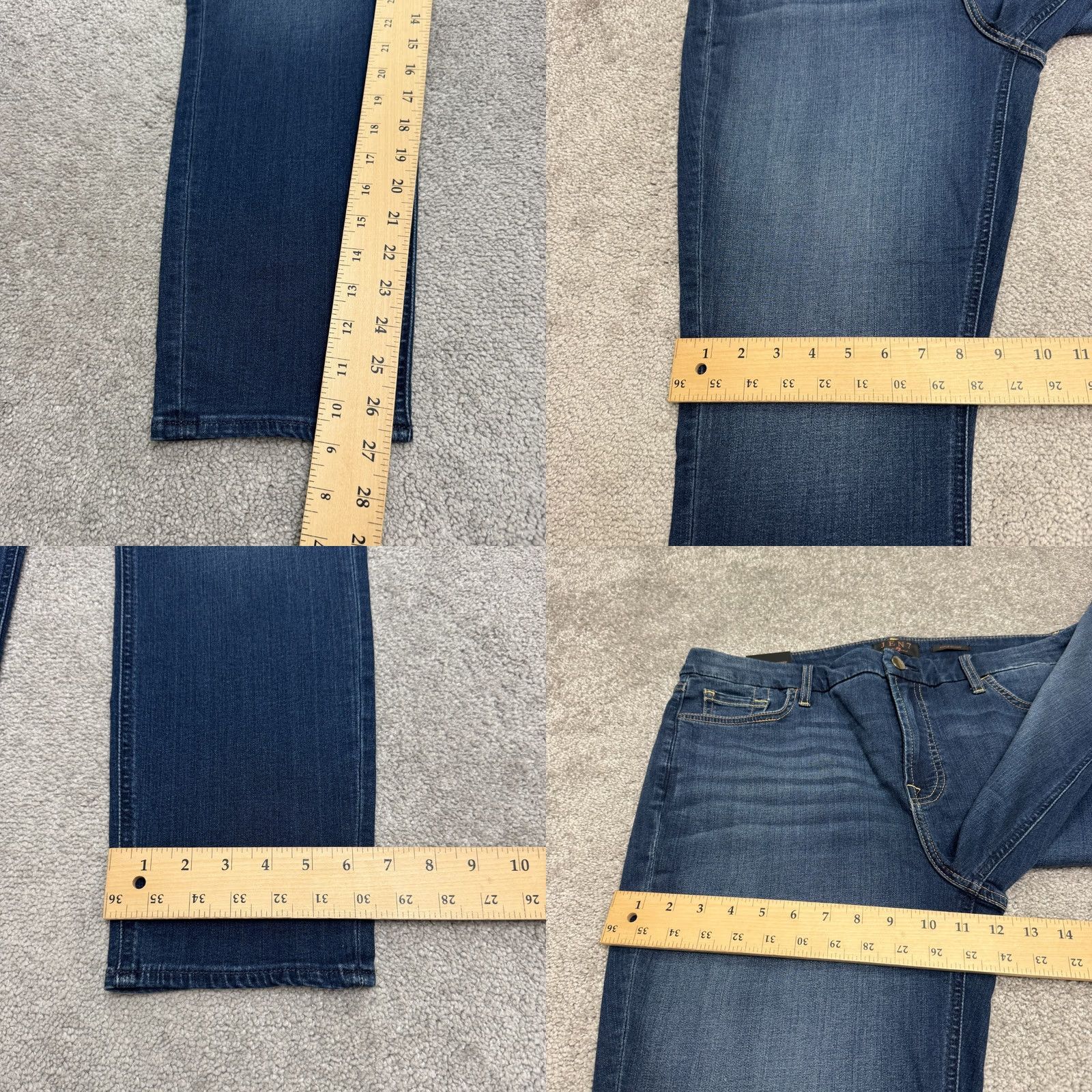 7 For All Mankind Jen7 7 For All Mankind Ankle Skinny Denim Jeans Women 14 Blue Mid Rise Dark Wash Size 36" / US 14 / IT 50 - 9 Thumbnail
