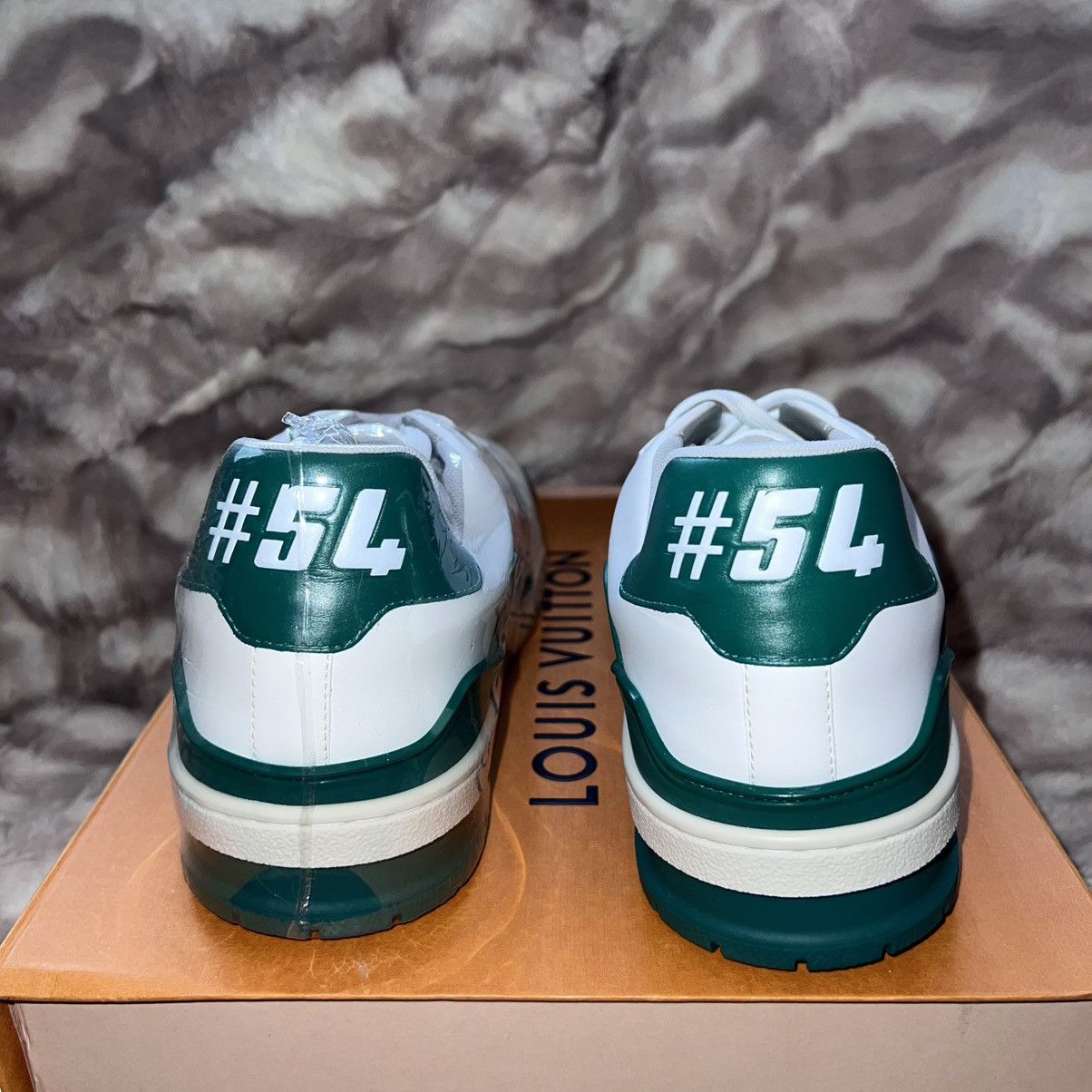 Louis Vuitton × Virgil Abloh Louis Vuitton LV Trainer Sneaker low white green Size US 7.5 / EU 40-41 - 5 Thumbnail