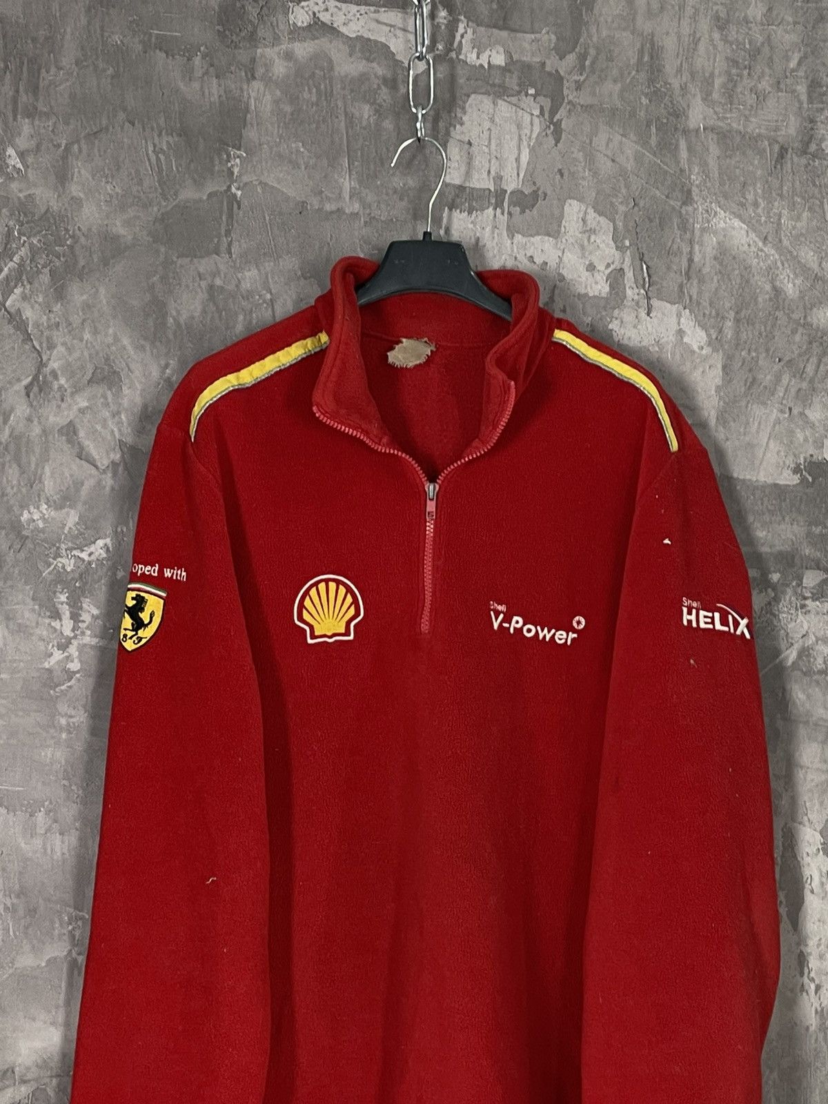 Ferrari × Vintage 💥CRAZY FERRARI SF RED FLEECE JACKET Size US M / EU 48-50 / 2 - 2 Thumbnail