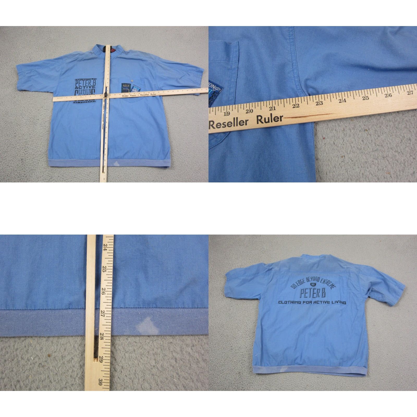 Vintage VINTAGE Peter B Beach Patrol Shirt Mens L Blue 90s Henley Button-Up Short Sleeve Casual Beach/Surf Size US L / EU 52-54 / 3 - 9 Thumbnail