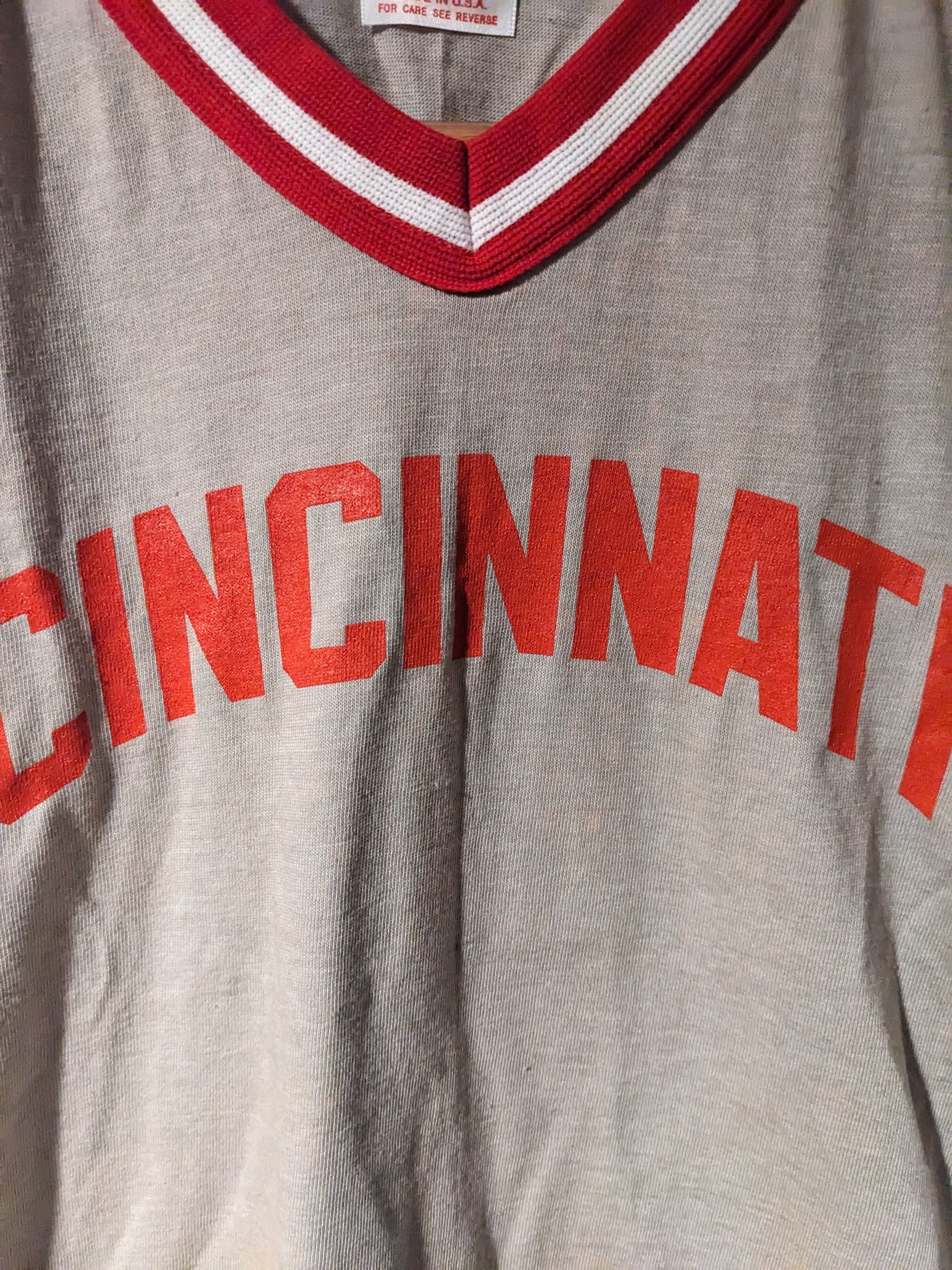 MLB × Vintage Vintage 80s Cincinnati Reds Rawlings YOUTH X-Large T-Shirt Size US XL / EU 56 / 4 - 3 Thumbnail