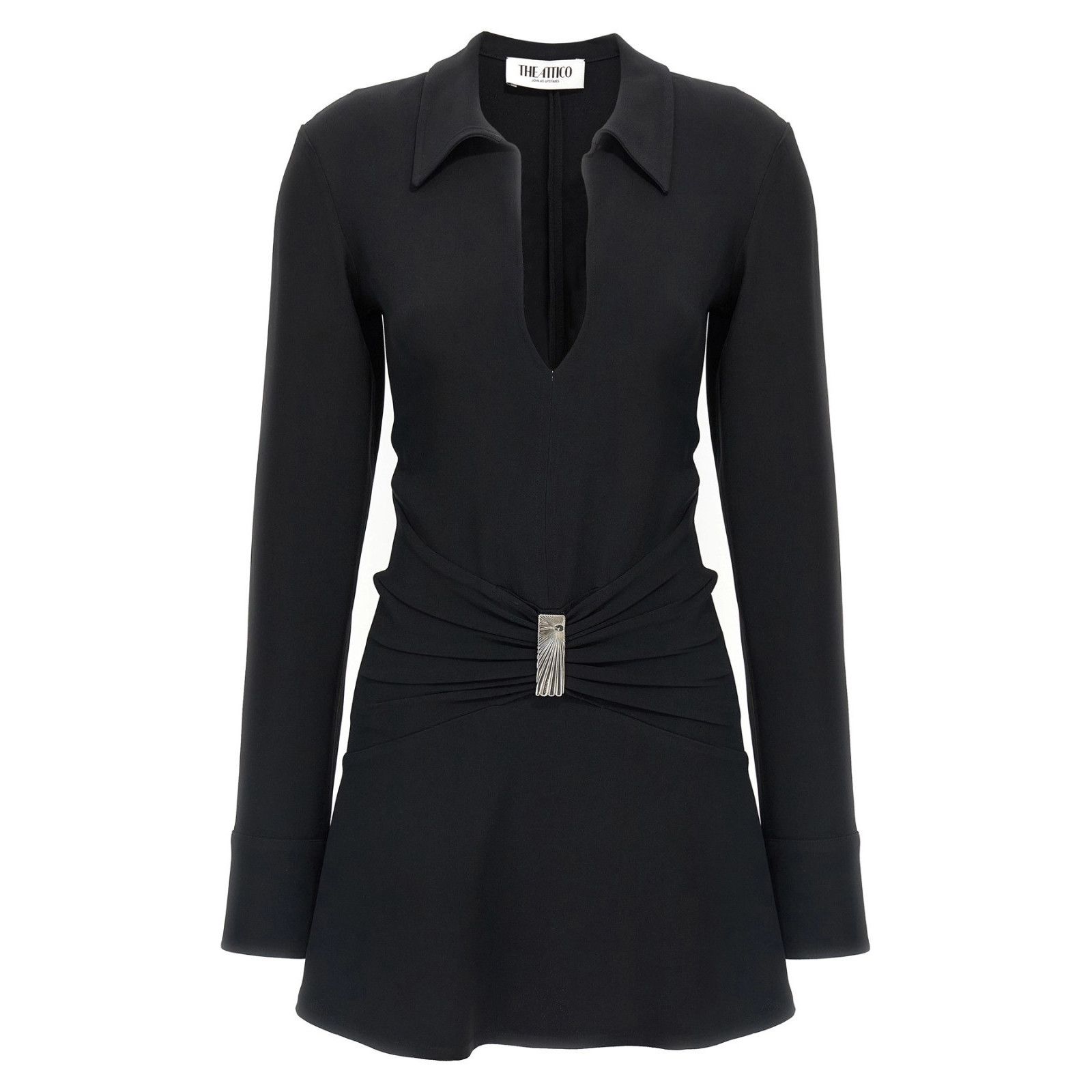 THE ATTICO Mini Black Polo Dress New & Authentic (Women's si
