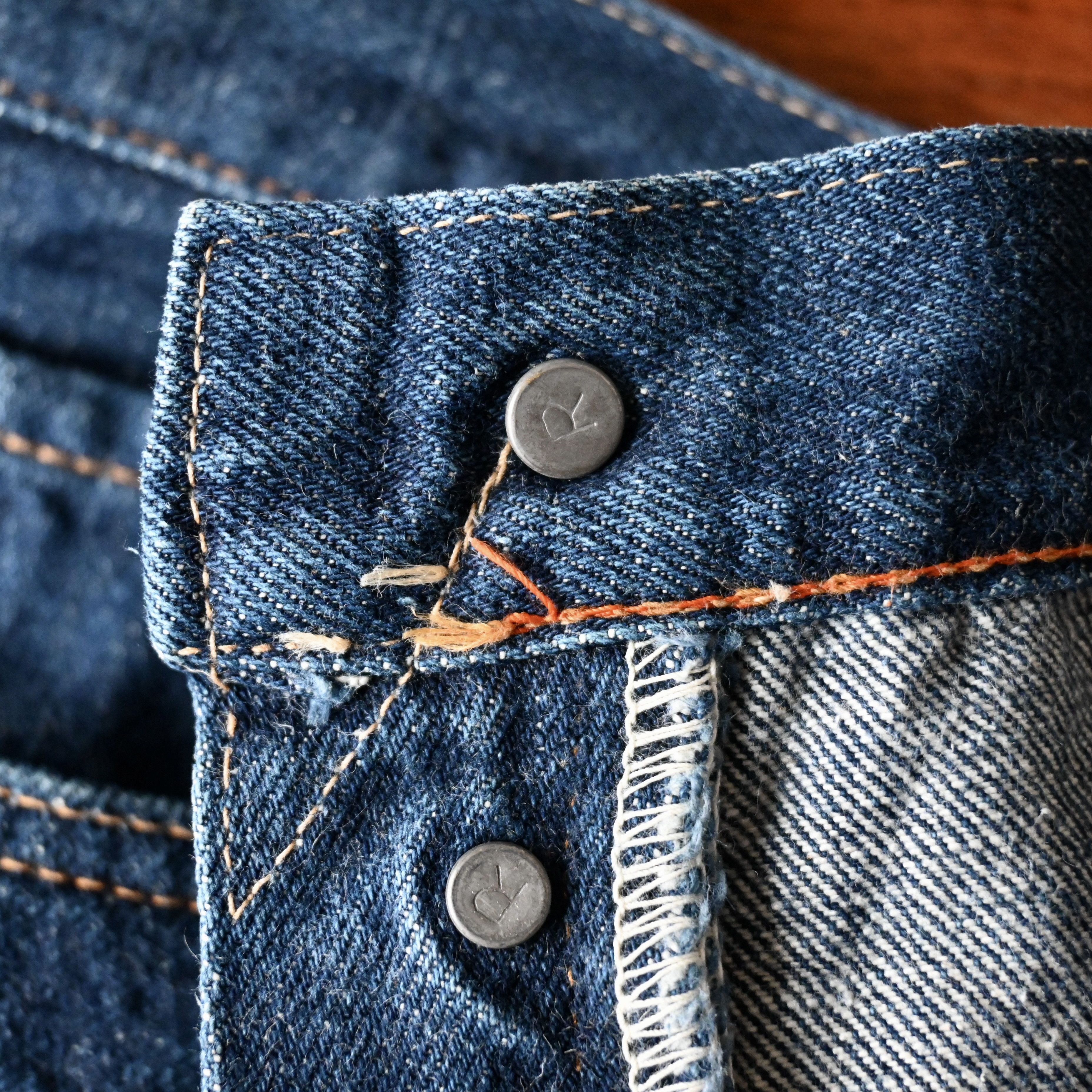 45rpm VTG 1990s 45rpm selvedged indigo denim jeans, made in Japan Size US 32 / EU 48 - 16 Thumbnail