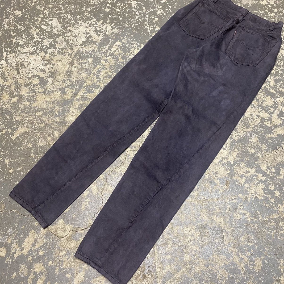 Levi's × Vintage Vintage Levi’s 501 Button Fly Navy/Black Dyed Denim JeanUSA Size US 26 / EU 42 - 8 Thumbnail