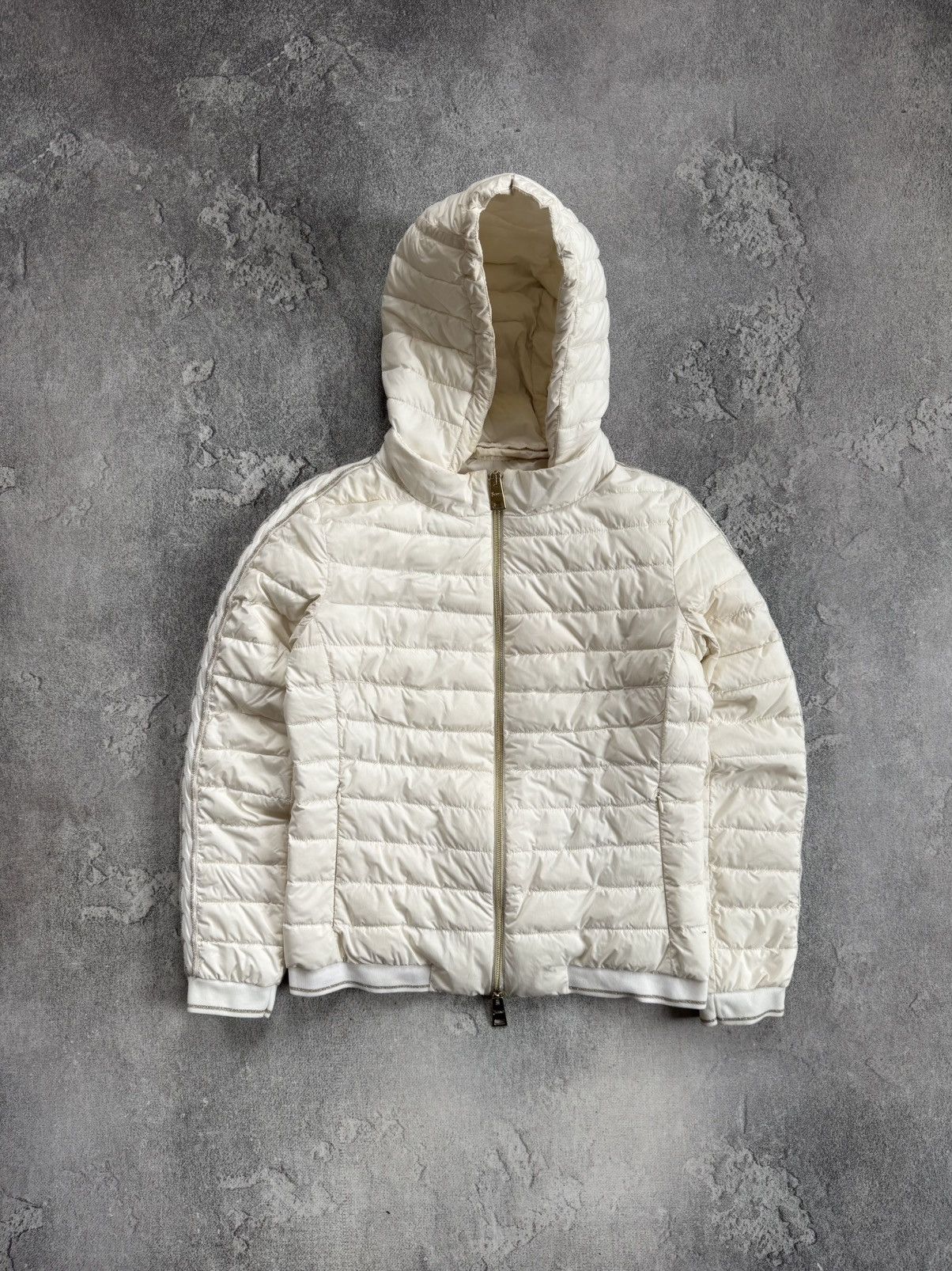 Herno HERNO Taupe Quilted Techno Down Jacket Filled Puffer Coat 42 Size M / US 6-8 / IT 42-44 - 1 Thumbnail