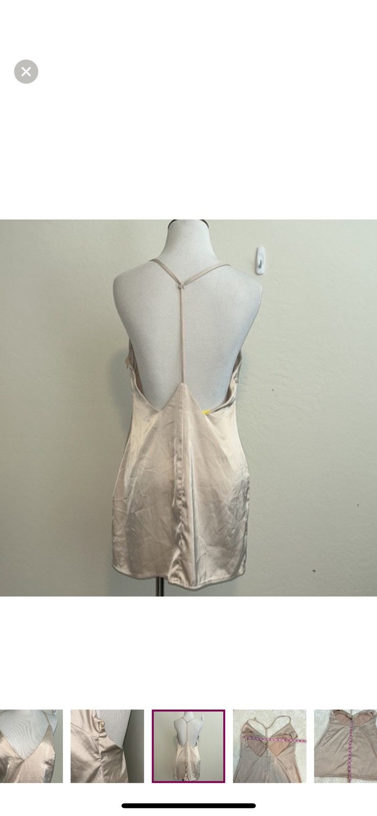 Nasty Gal Nasty gal nude silky dress size 4 Size S / US 4 / IT 40 - 2 Thumbnail