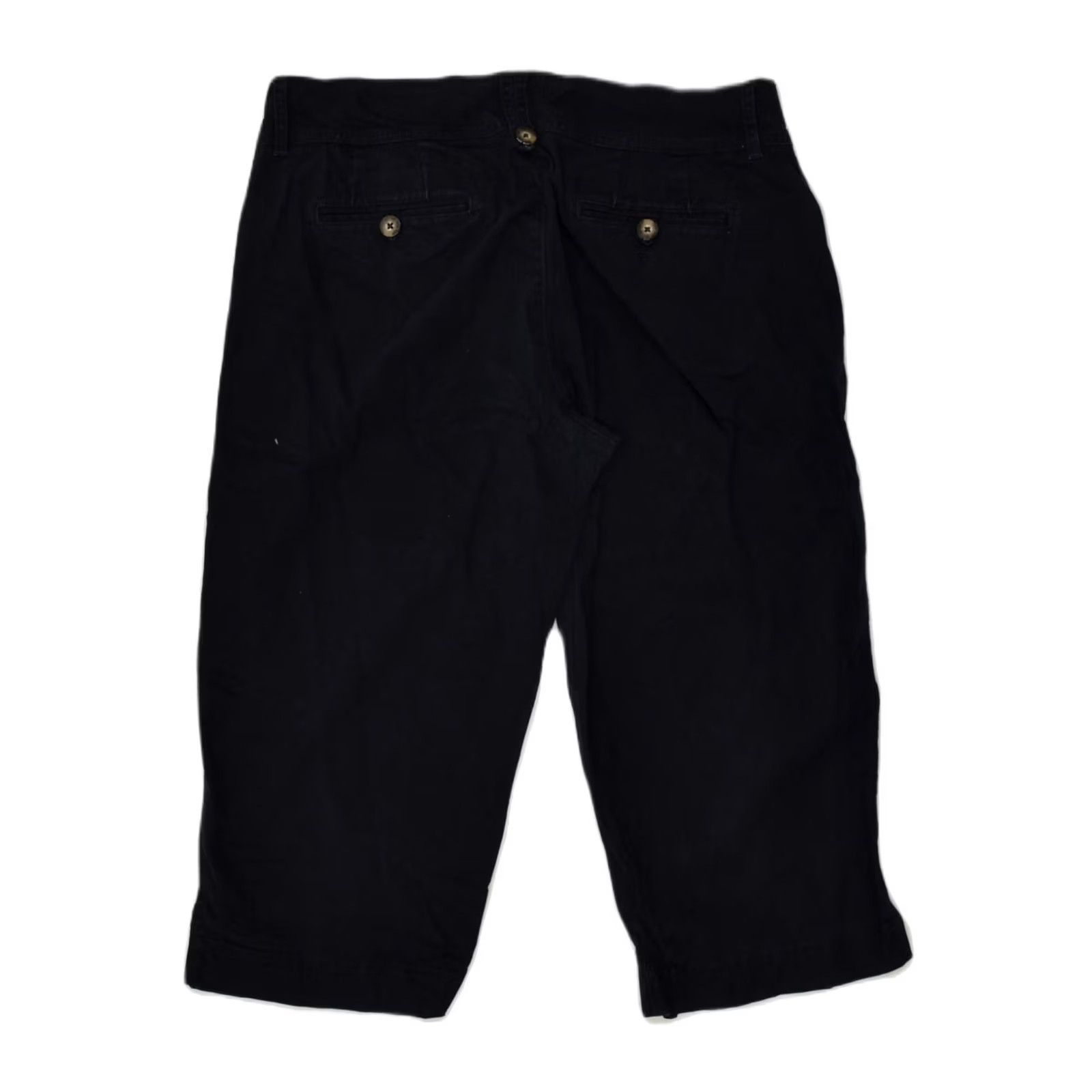 Eddie Bauer EDDIE BAUER Womens Capri Trousers Slim Navy Blue W34 L20 US 12 Large Size 36" / US 14 / IT 50 - 2 Thumbnail