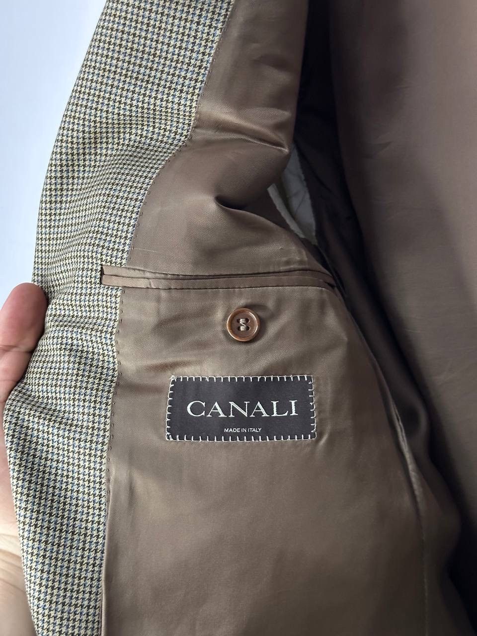 Canali Canali Wool Blazer Brown Houndstooth Made in Italy Size 54 Size 44R - 6 Thumbnail