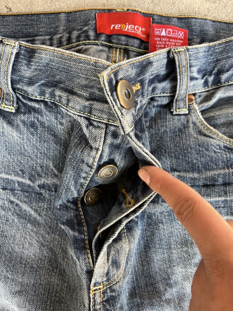 If Six Was Nine × Japanese Brand × Le Grande Bleu (L.G.B.) Faded Thrashed Crash Denim Pants Jeans like Rick Owens Y2K Size US 33 - 8 Thumbnail