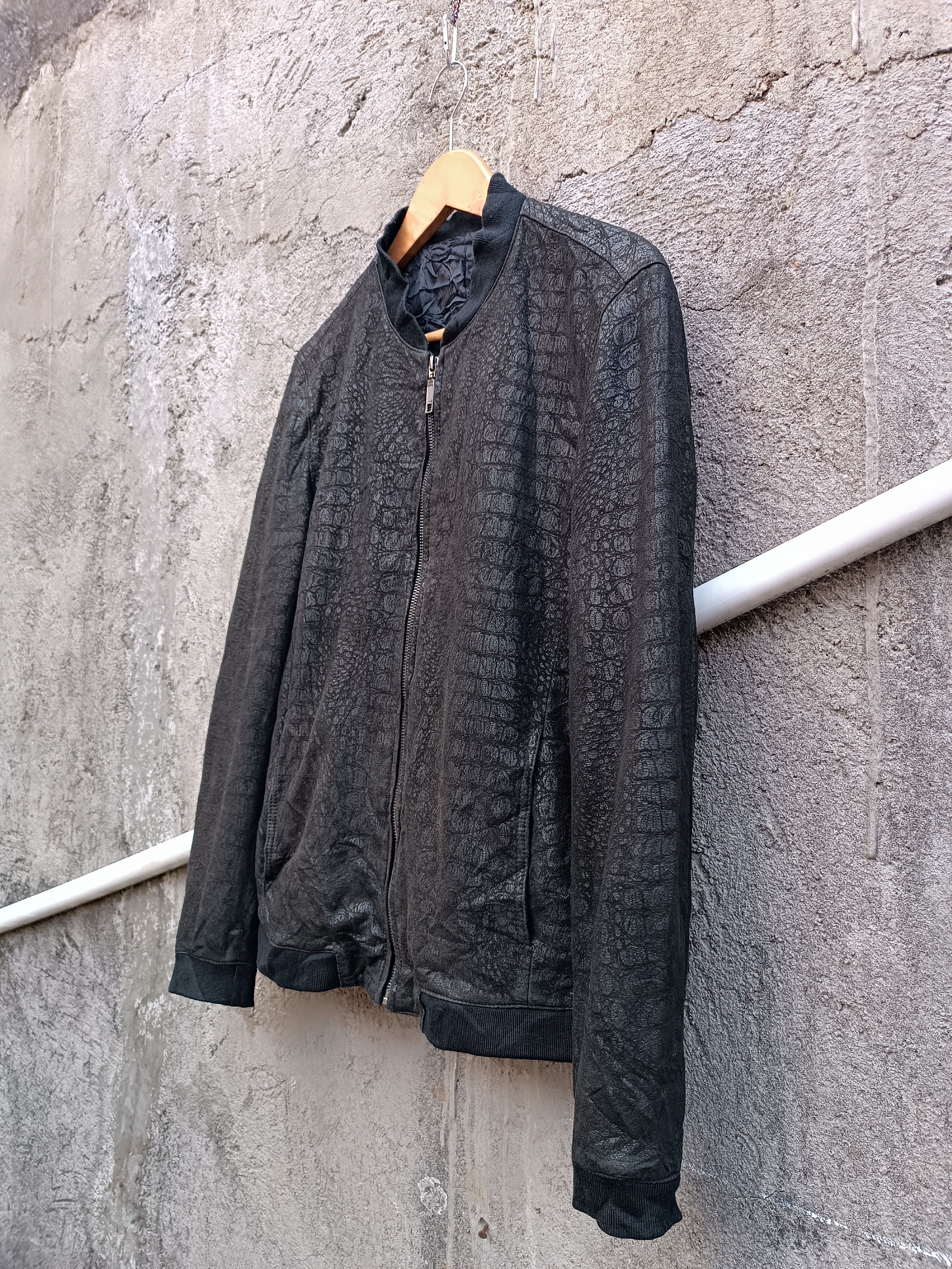 Japanese Brand Leather Jacket Crocodile Pattern Size US M / EU 48-50 / 2 - 2 Thumbnail