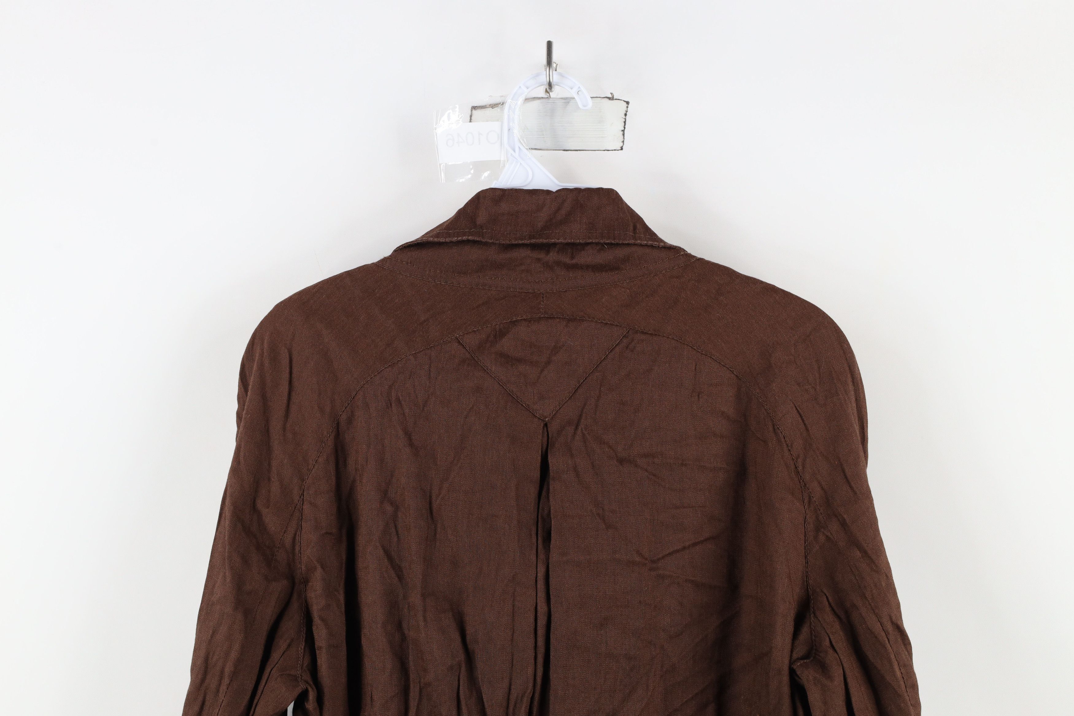Vintage Vintage 90s Cache Roll Sleeve Flared Jacket Brown Size M / US 6-8 / IT 42-44 - 13 Thumbnail