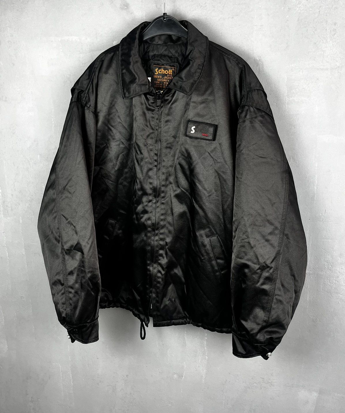 Schott Vintage Bomber Jacket Cropped Boxy Patch Japanese Y2K