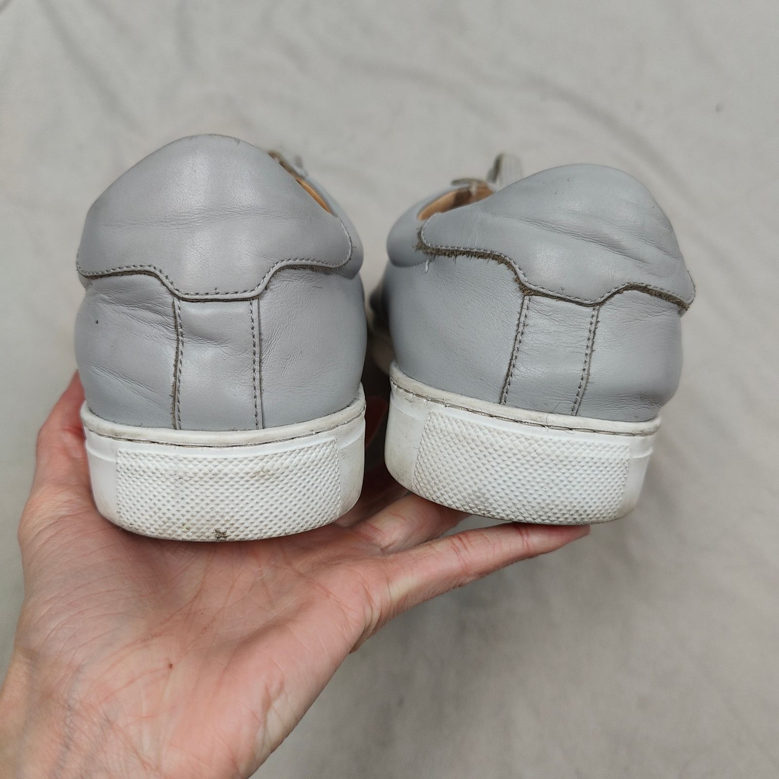 Suitsupply SuitSupply Sneakers Mens 45 US 11 Light Gray Calf Leather Size US 11 / EU 44 - 7 Thumbnail