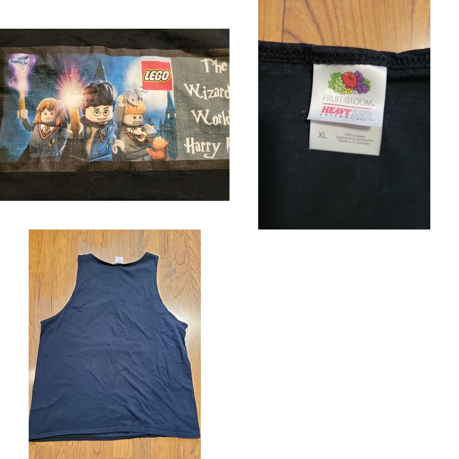 Fruit Of The Loom VINTAGE Fruit Of The Loom Tank Top Harry Potter XL Black Cotton Mens 46 Chest Graphic Tee 2000s Size US XL / EU 56 / 4 - 8 Thumbnail
