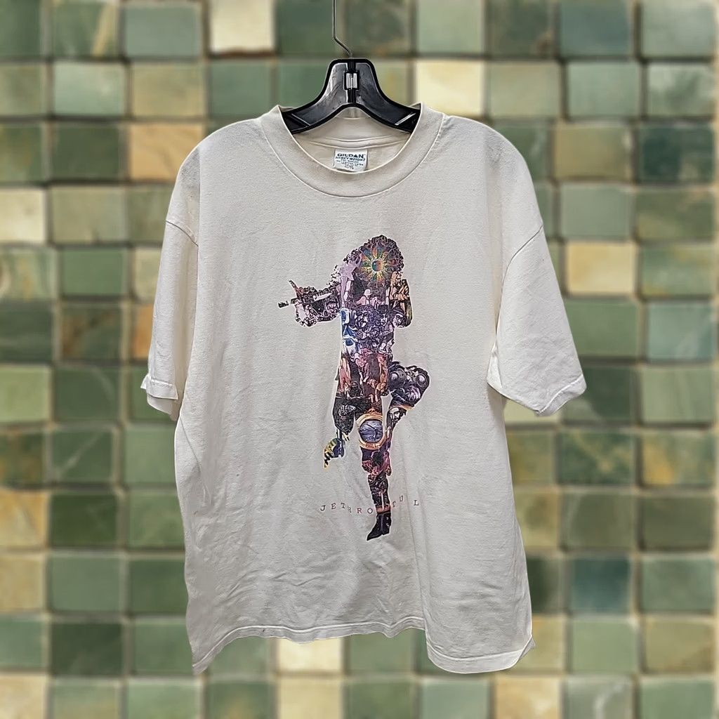 Gildan VINTAGE Jethro Tull Roots To Branches Tour Graphic T-Shirt Mens XL White Gildan Size US XL / EU 56 / 4 - 1 Thumbnail
