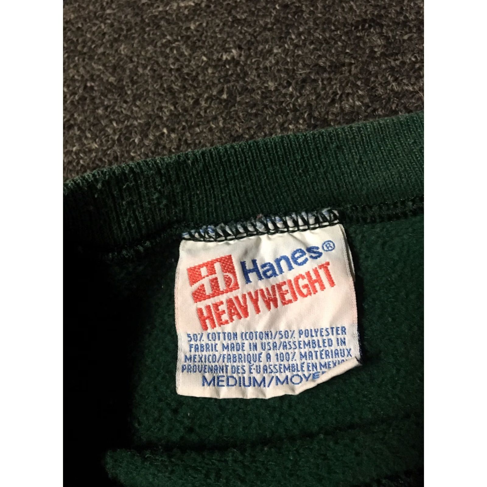 Hanes VINTAGE Hanes Sweatshirt M Green 90s Distressed Pullover Men Sports Gym Barbed Size US M / EU 48-50 / 2 - 7 Thumbnail