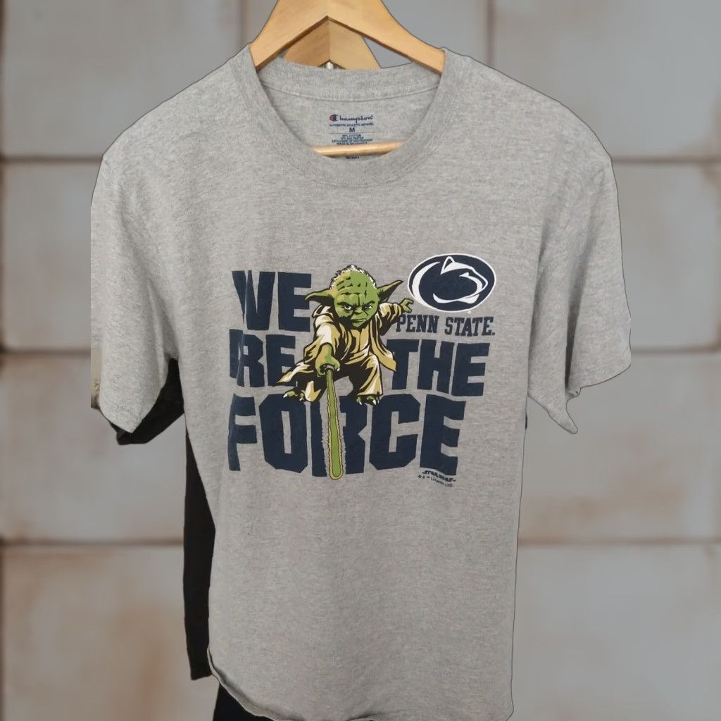 Champion VINTAGE Champion Penn State X Star Wars Yoda T-shirt M Mens Gray Size M Rare Shirt Star Wars 90s Size US M / EU 48-50 / 2 - 1 Thumbnail