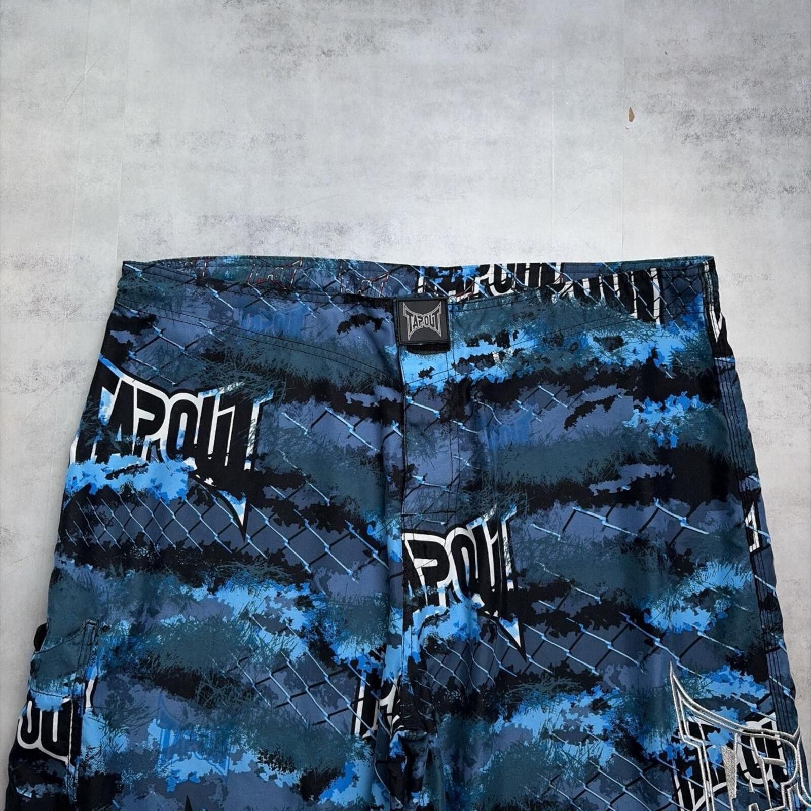 Tapout Y2K Blue Tapout Grunge Baggy Surf Camo Board Shorts Size US 38 / EU 54 - 3 Thumbnail