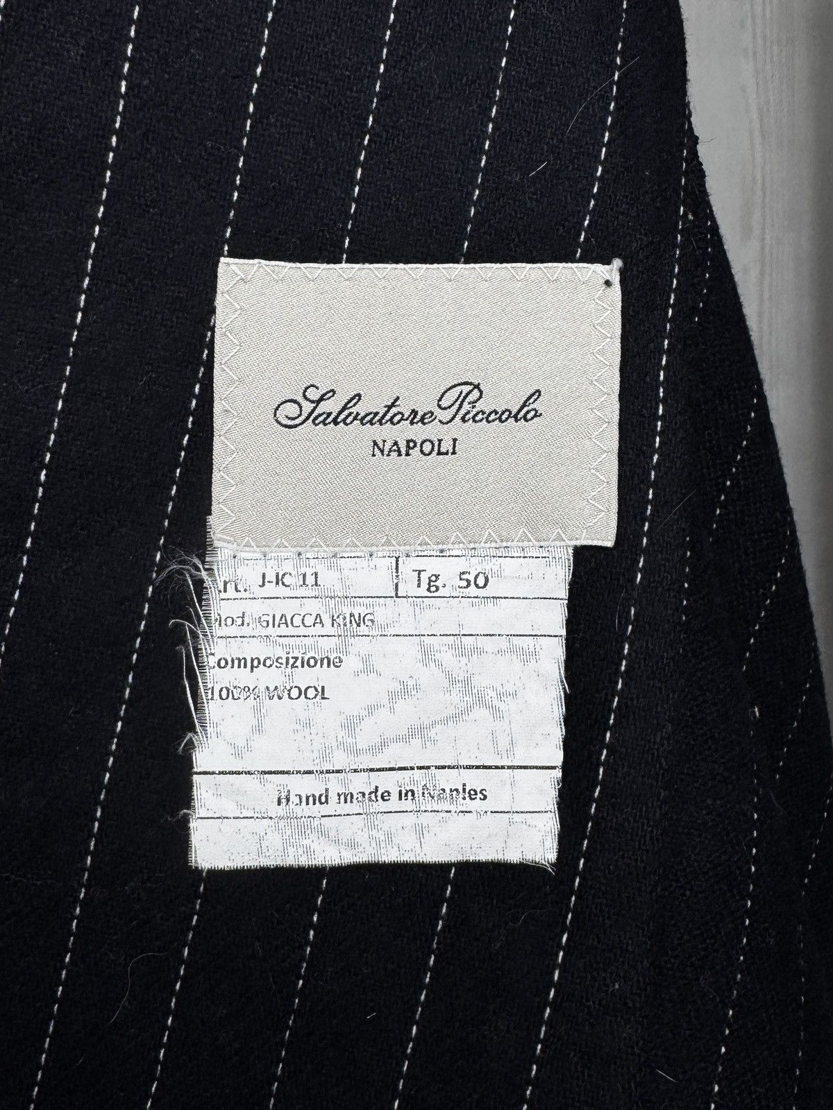 Salvatore Piccolo Salvatore Piccolo Napoli navy blue pinstripe handmade blazer Size 40R - 8 Thumbnail